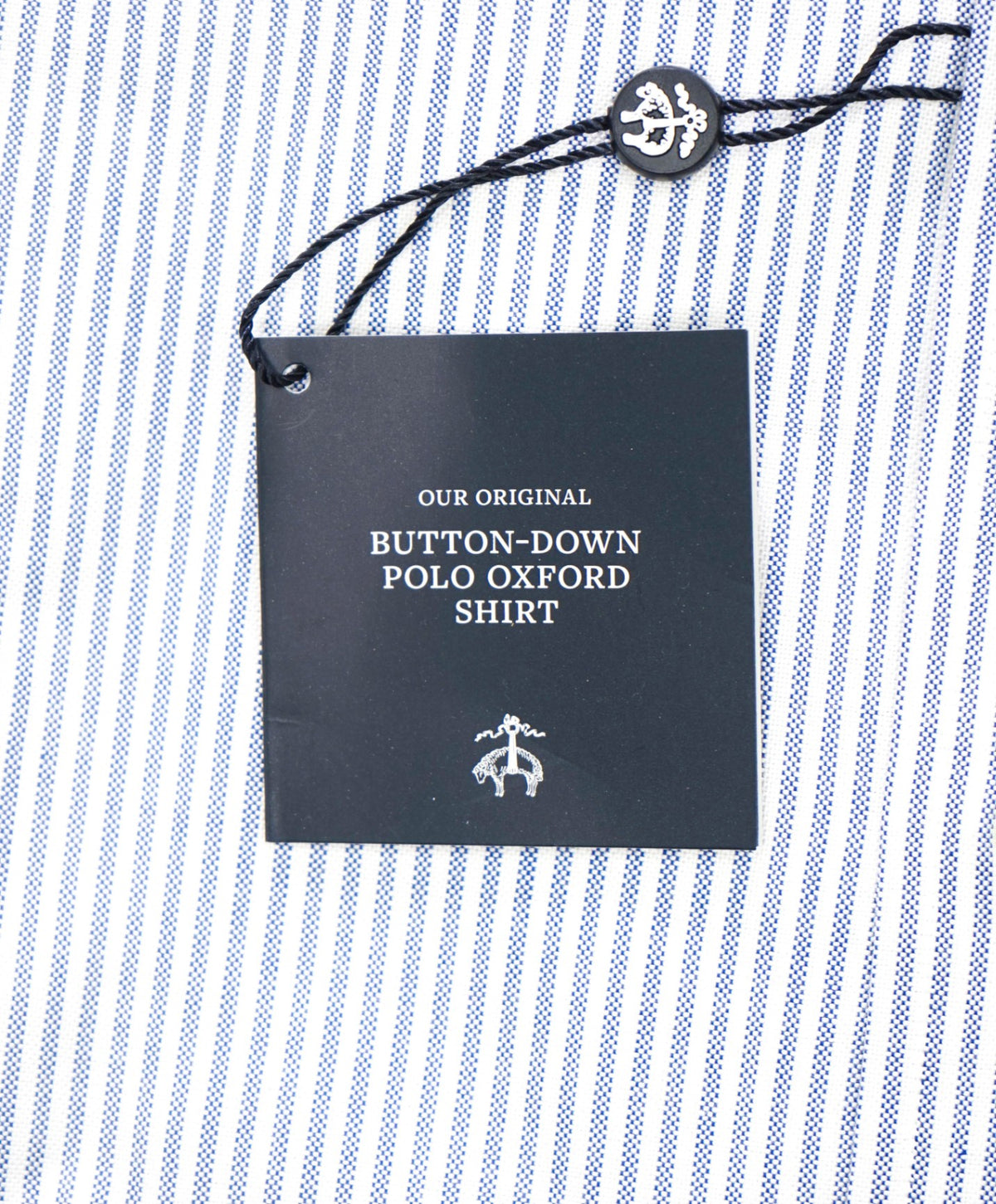 $198 BROOKS BROTHERS - Blue Stripe MADE IN USA MILANO Shirt - 15.5 - 33