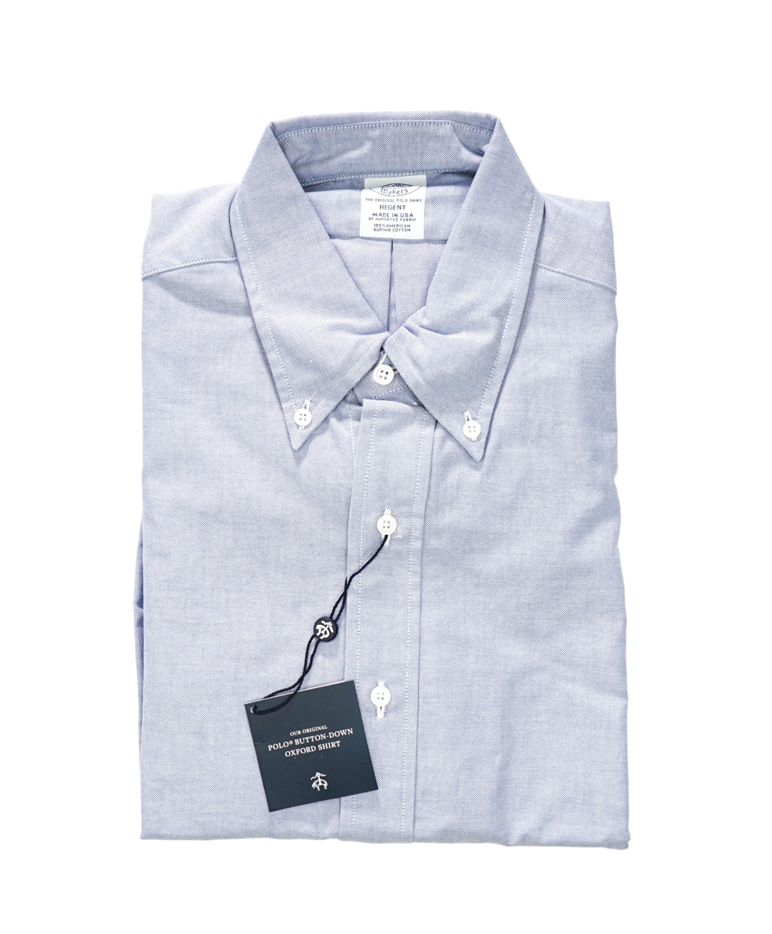 $198 BROOKS BROTHERS - Blue MADE IN USA REGENT Shirt - 15.5 - 33