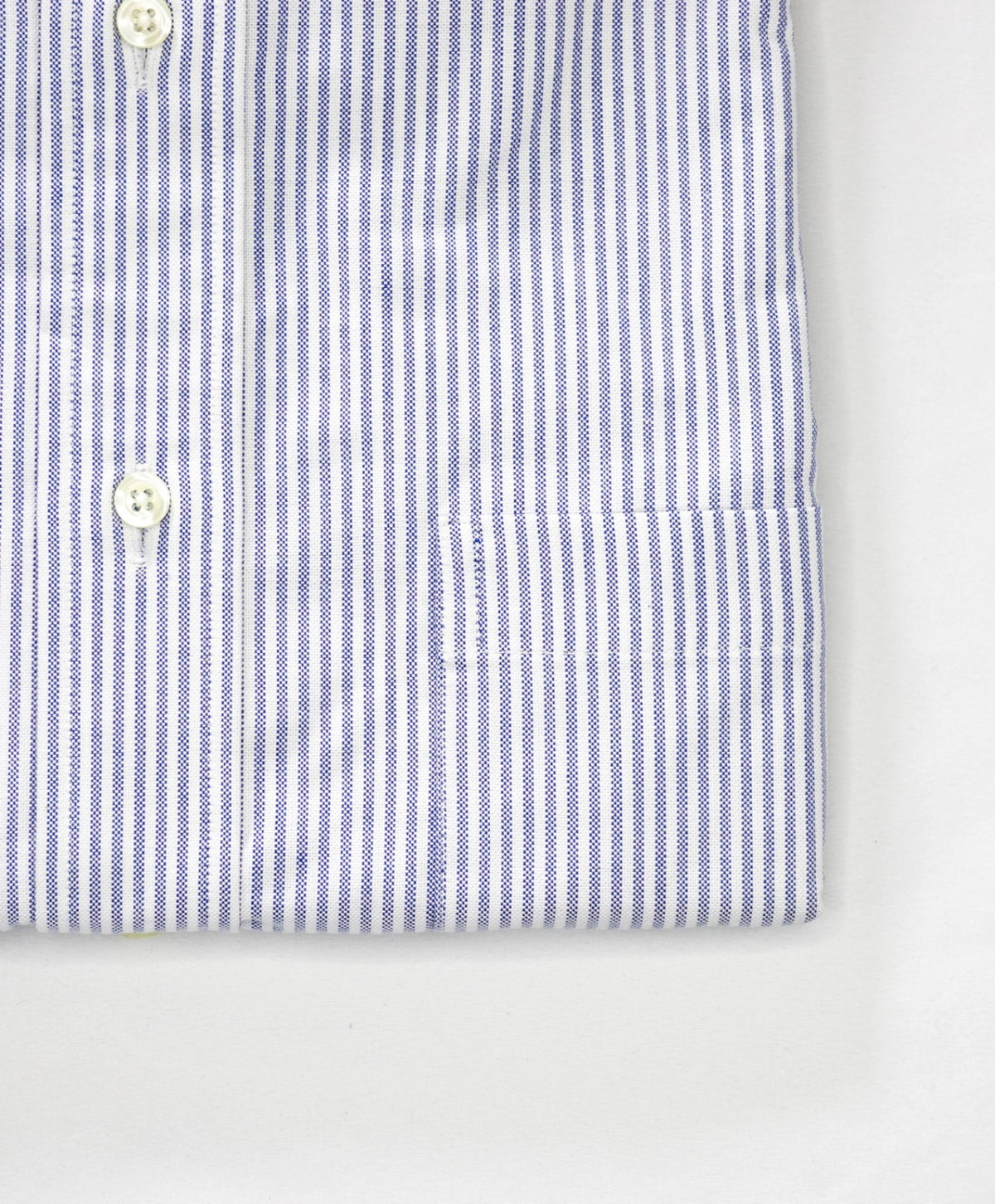 $198 BROOKS BROTHERS - Blue Stripe MADE IN USA MAKERS AND MERCHANTS Shirt - 15.5 - 33