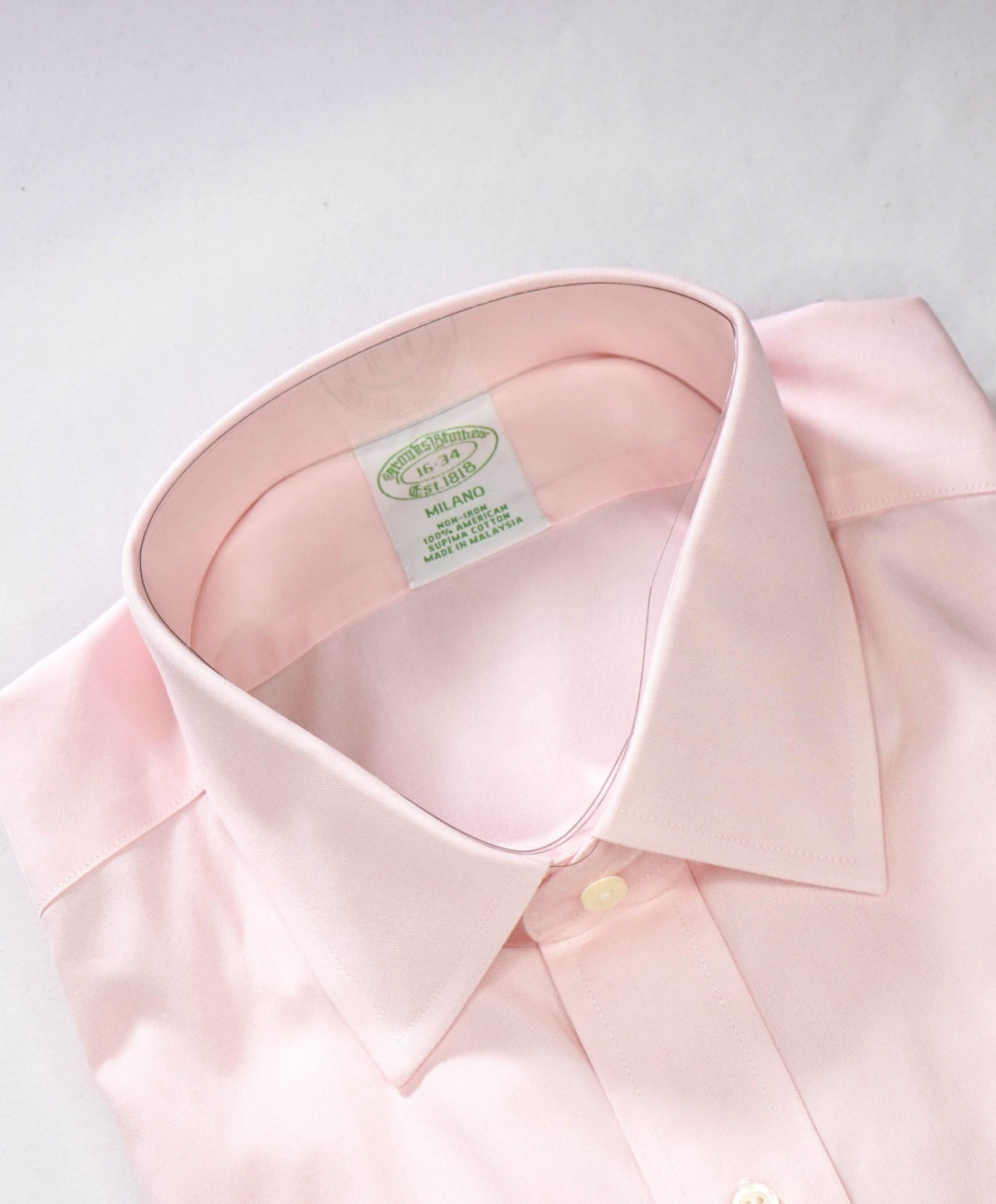 $128 BROOKS BROTHERS - Pink NON-IRON MILANO Shirt - 16 - 34
