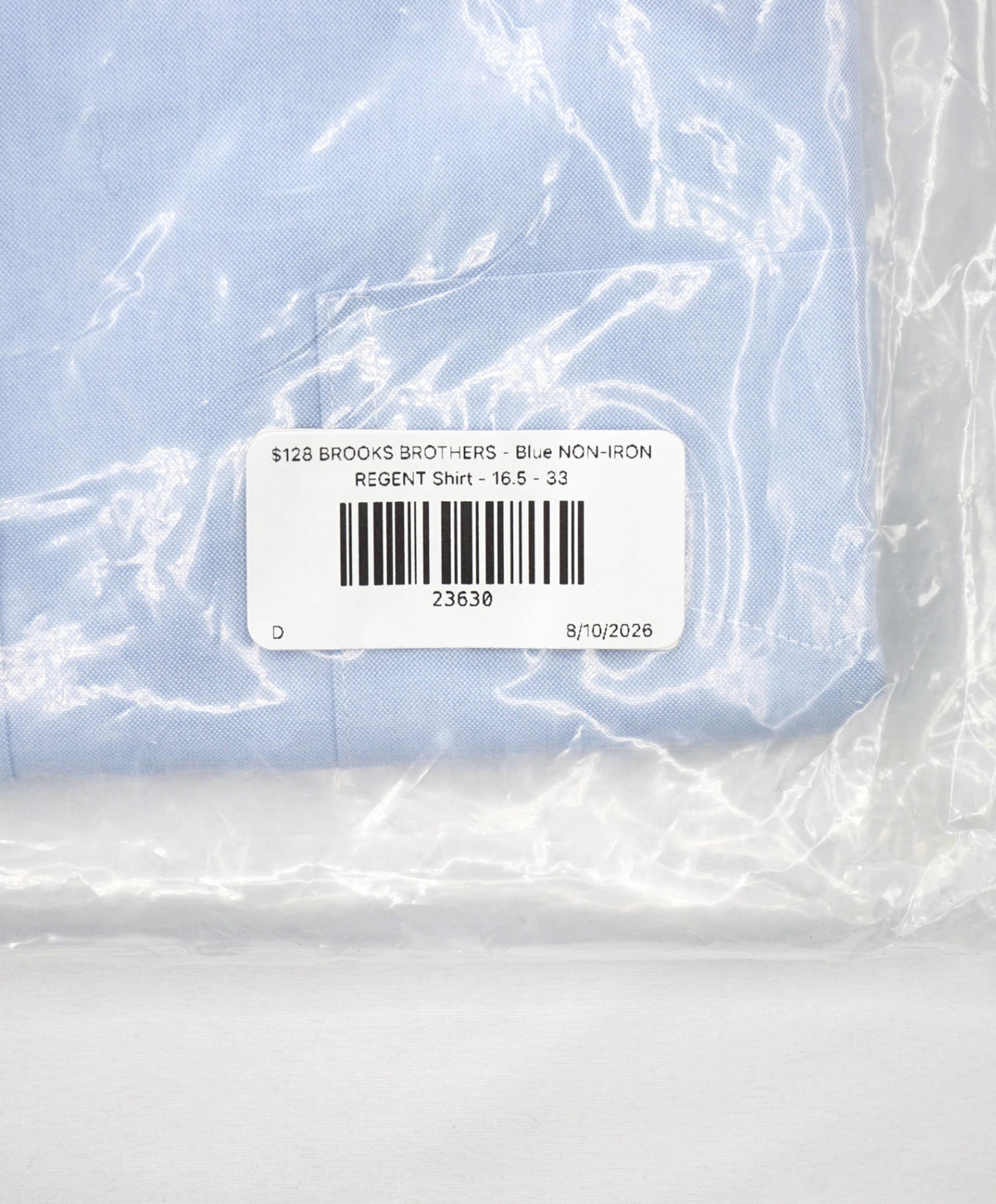 $128 BROOKS BROTHERS - Blue NON-IRON REGENT Shirt - 16.5 - 33