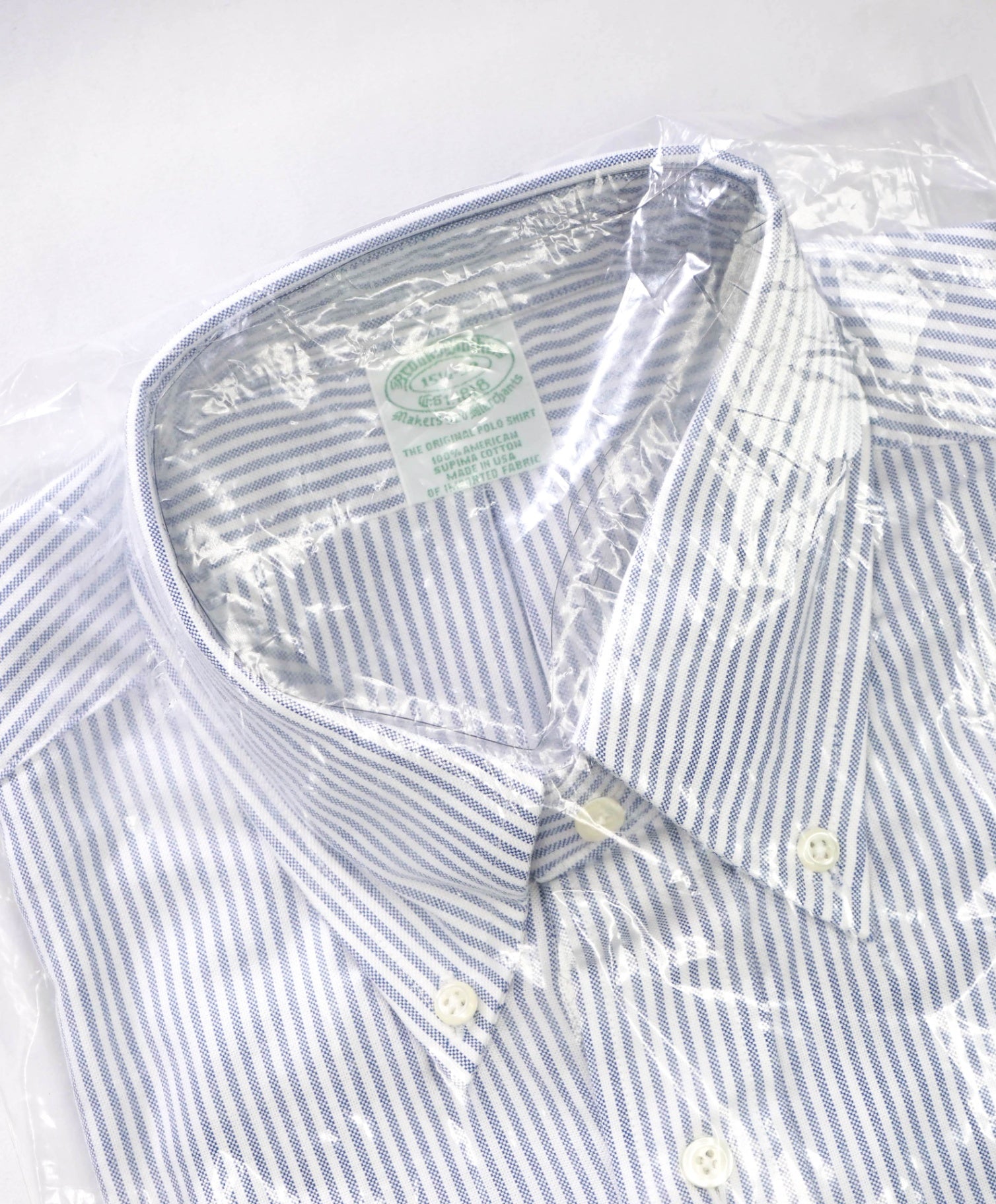 $198 BROOKS BROTHERS - Blue Stripe MAKERS AND MERCHANTS Shirt - 15.5 - 32
