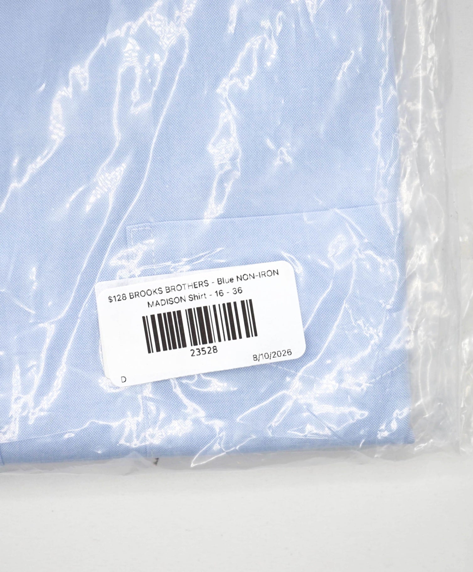 $128 BROOKS BROTHERS - Blue NON-IRON MADISON Shirt - 16 - 36