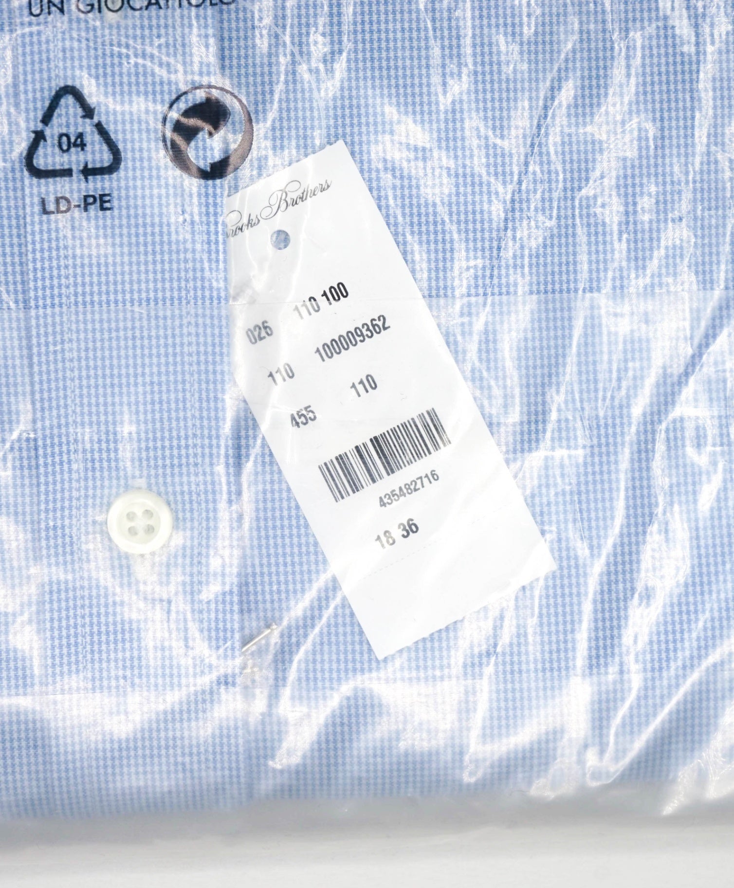 $128 BROOKS BROTHERS - Light Blue Micro Herringbone NON-IRON REGENT Shirt - 18 - 36