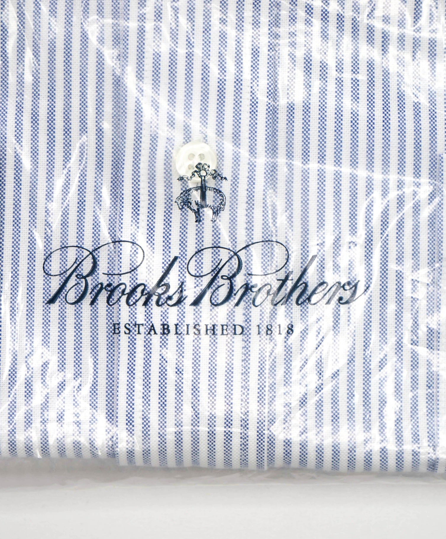 $198 BROOKS BROTHERS - Blue Stripe MAKERS AND MERCHANTS Shirt - 15.5 - 32