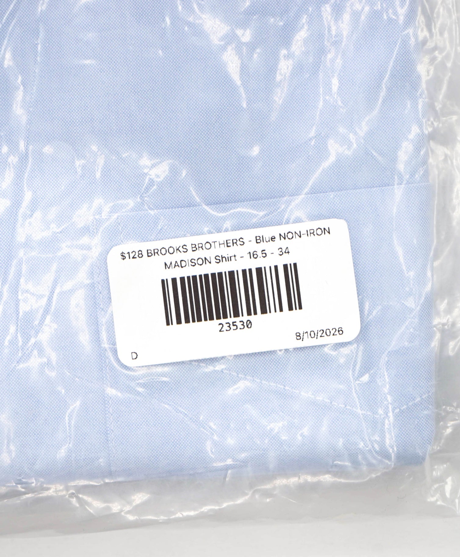 $128 BROOKS BROTHERS - Blue NON-IRON MADISON Shirt - 16.5 - 34