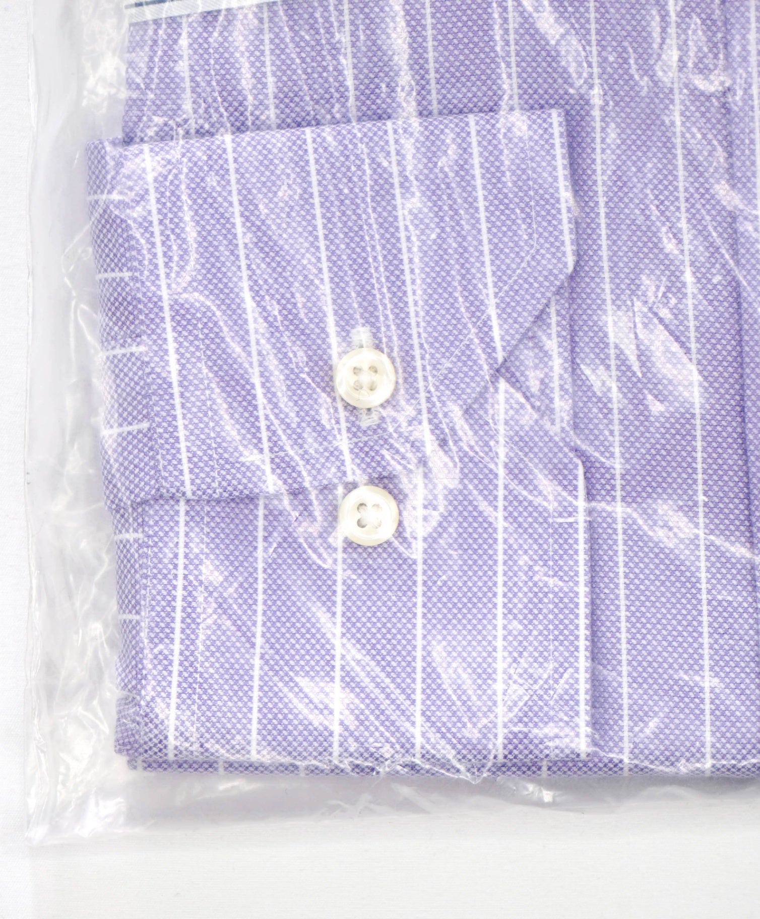 $128 BROOKS BROTHERS - Purple Stripe NON-IRON "346" EXTRA SLIM FIT Shirt - 15.5 - 32/33