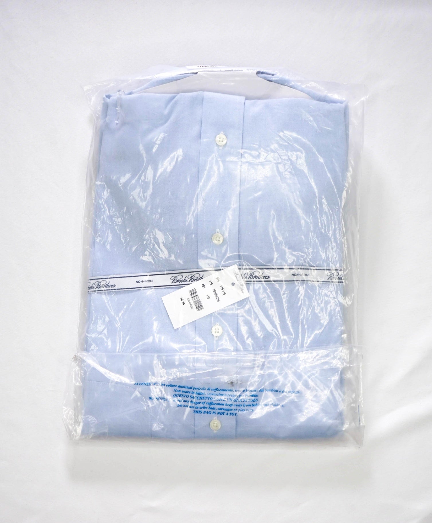 $128 BROOKS BROTHERS - Blue NON-IRON MADISON Shirt - 16 - 34