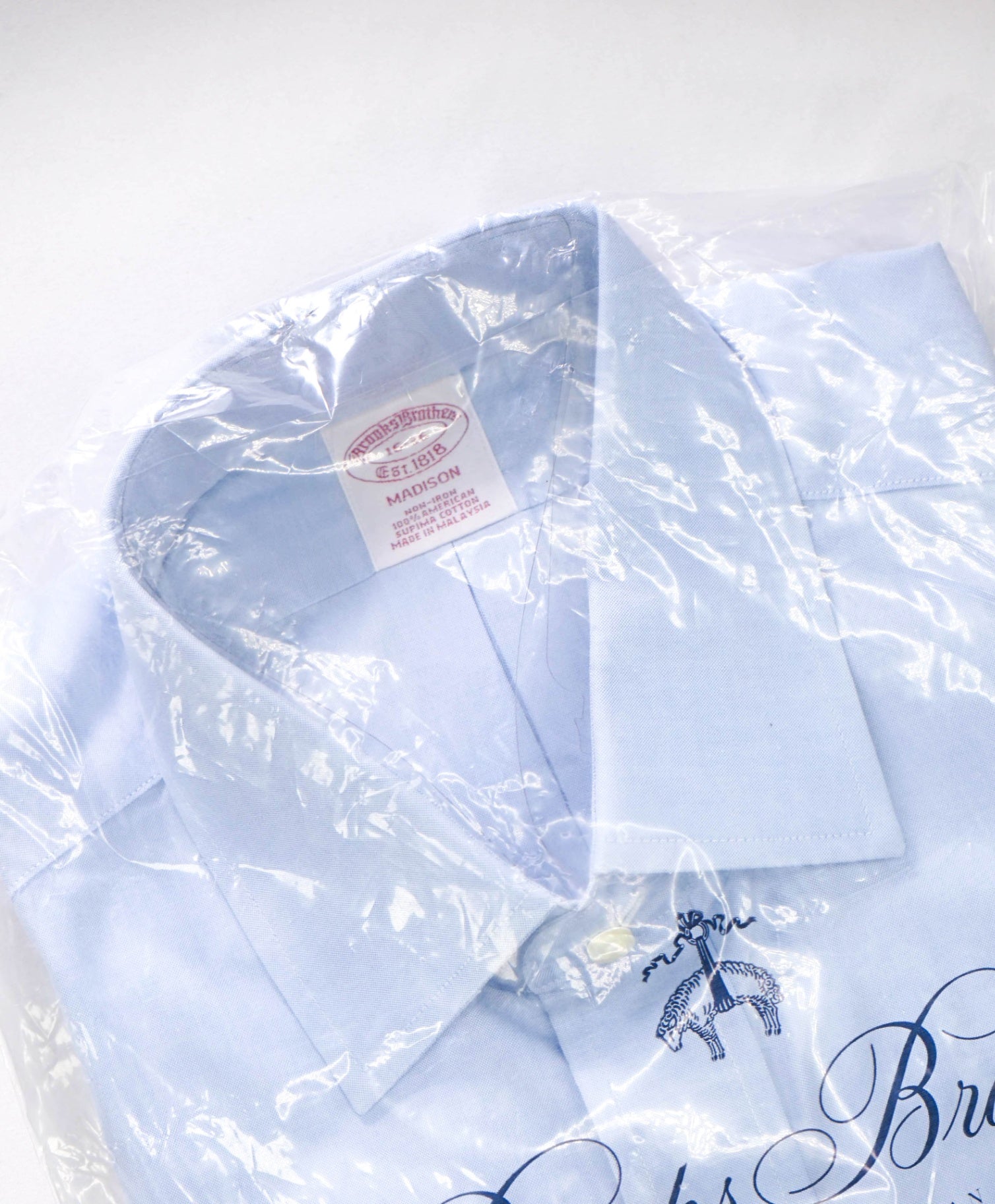 $128 BROOKS BROTHERS - Blue NON-IRON MADISON Shirt - 16 - 36