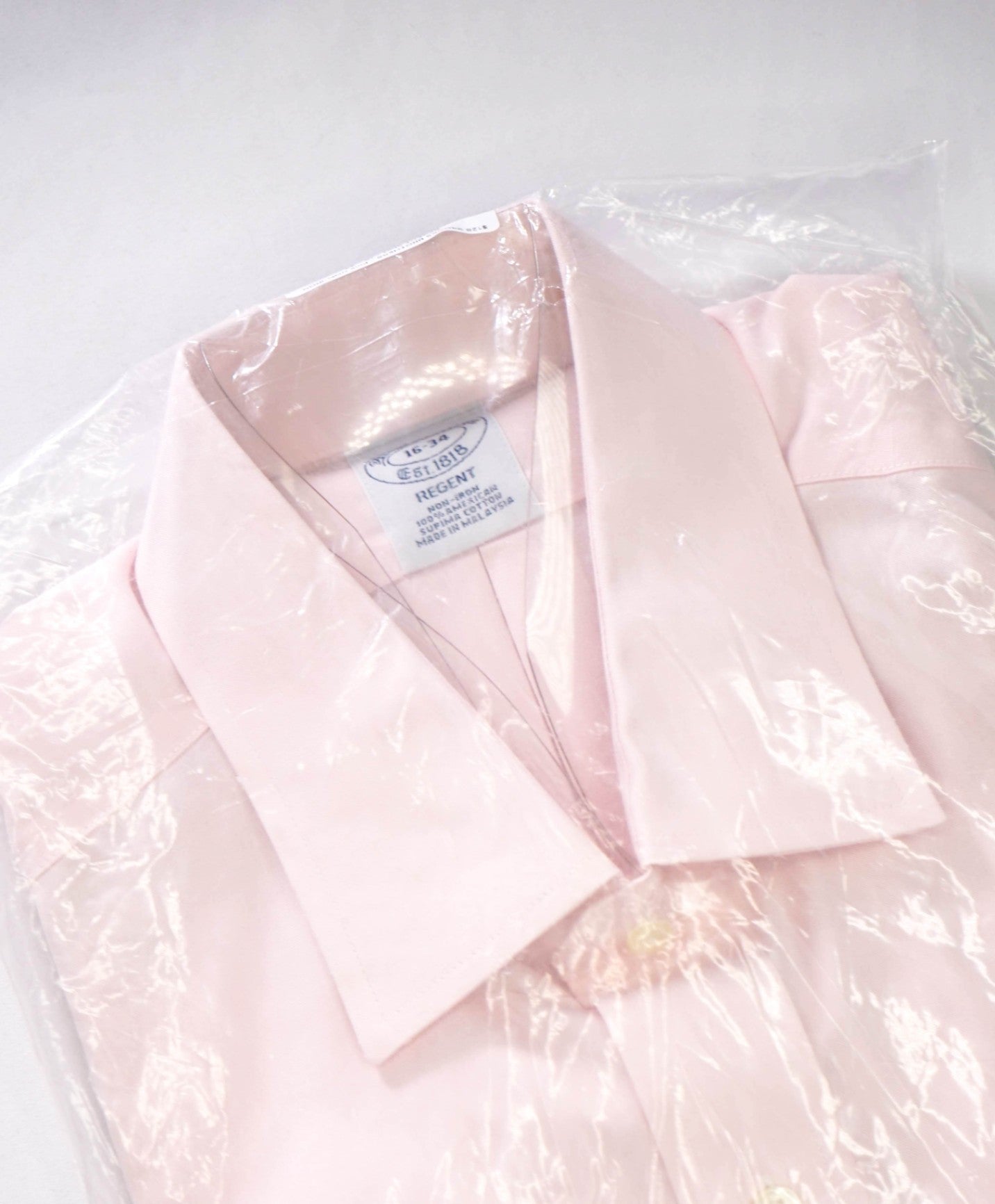 $128 BROOKS BROTHERS - Pink NON-IRON REGENT Shirt - 16 - 34