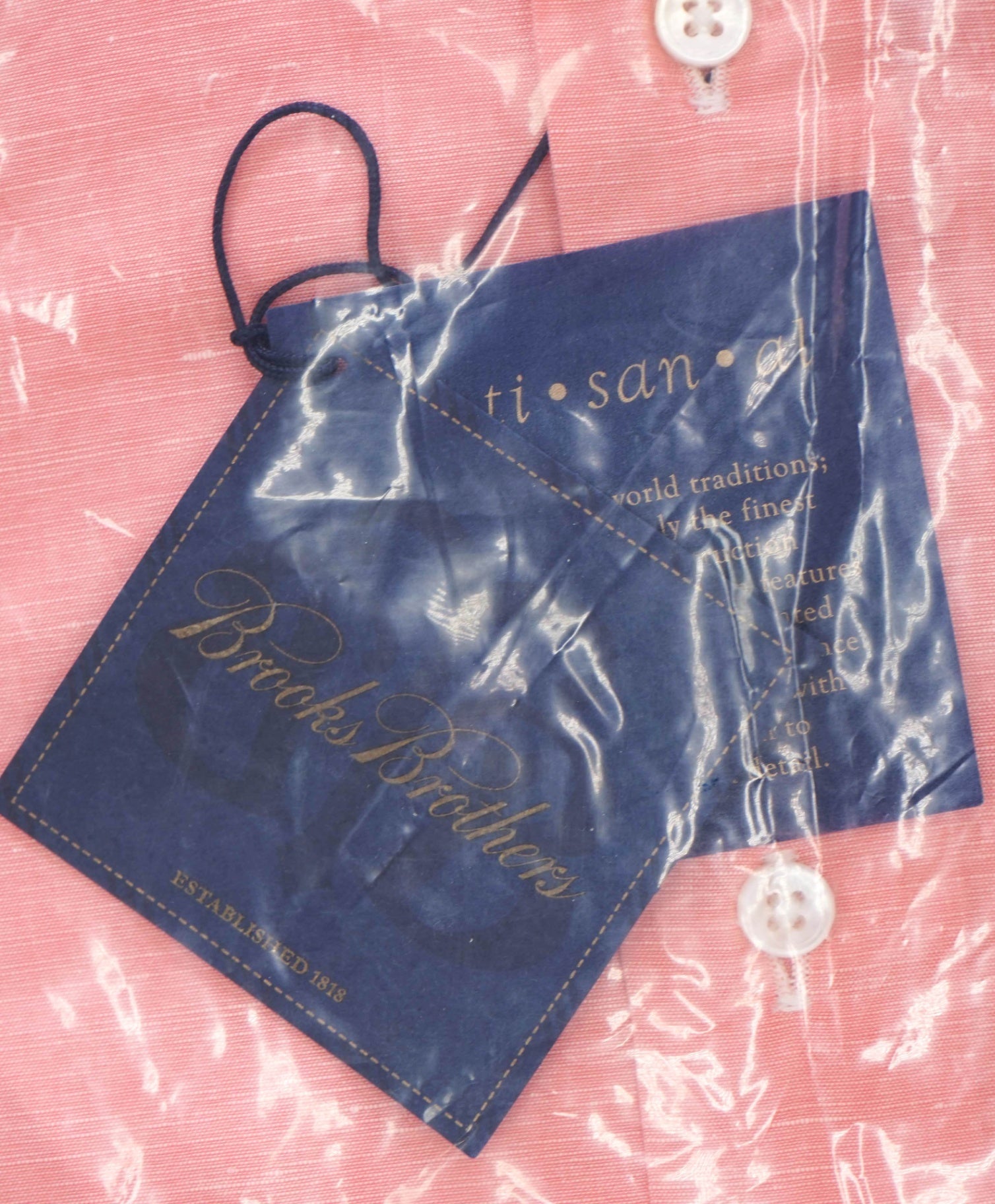 BROOKS BROTHERS - Pink MADE IN ITALY Shirt - 15.5 - 32/33