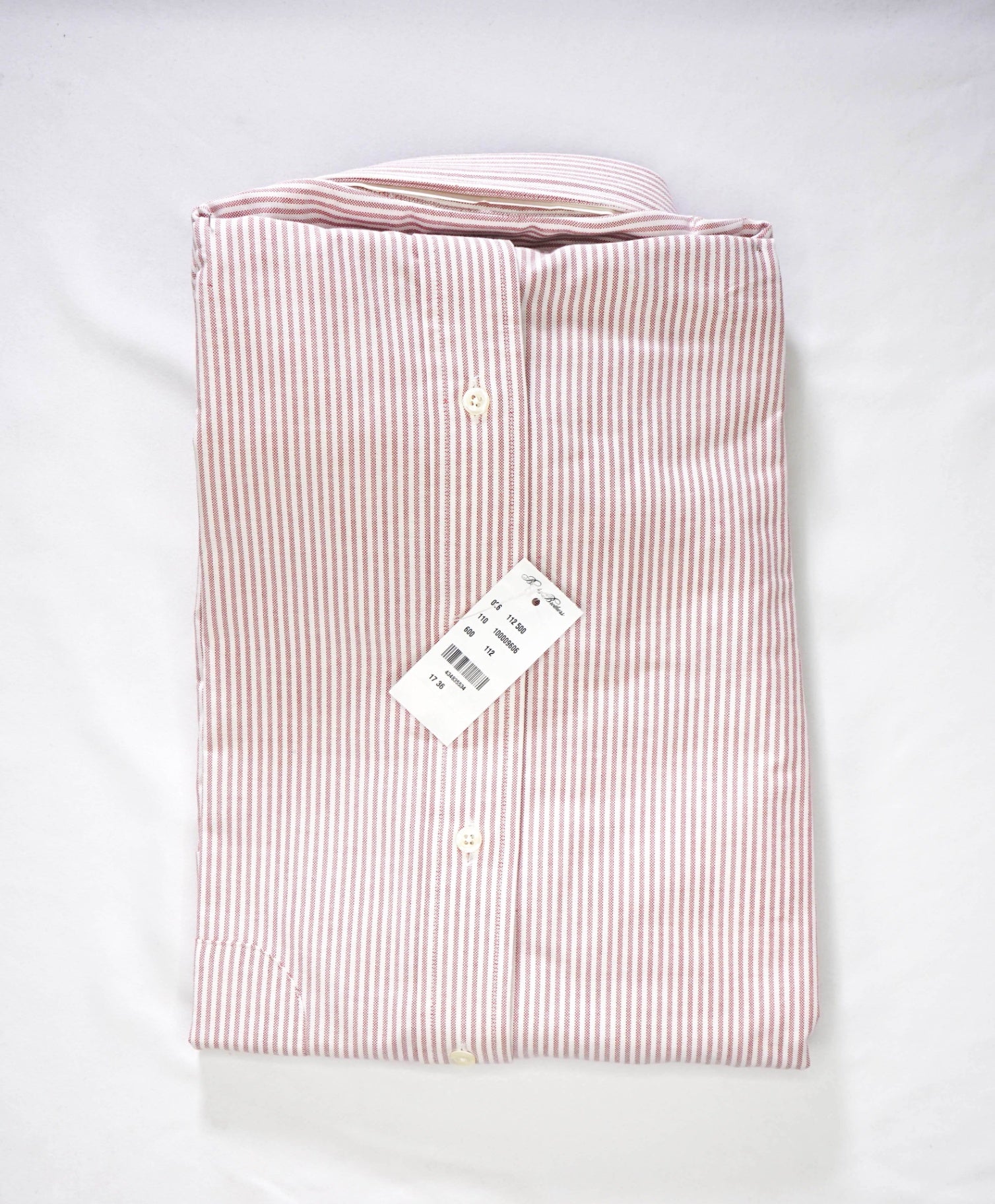 $198 BROOKS BROTHERS - Red Stripe MADE IN USA MAKERS AND MERCHANTS Shirt - 17 - 36