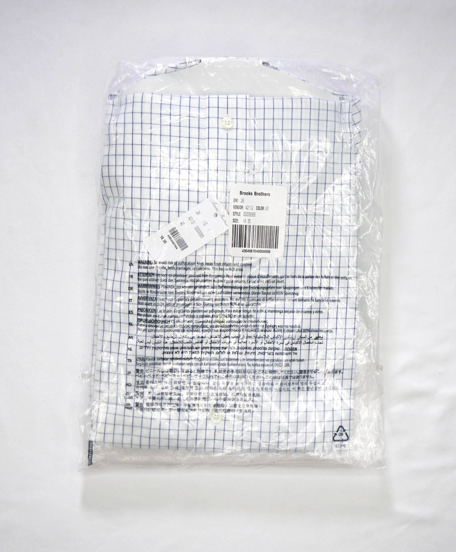 $128 BROOKS BROTHERS - Blue Check NON-IRON MADISON Shirt - 18 - 35