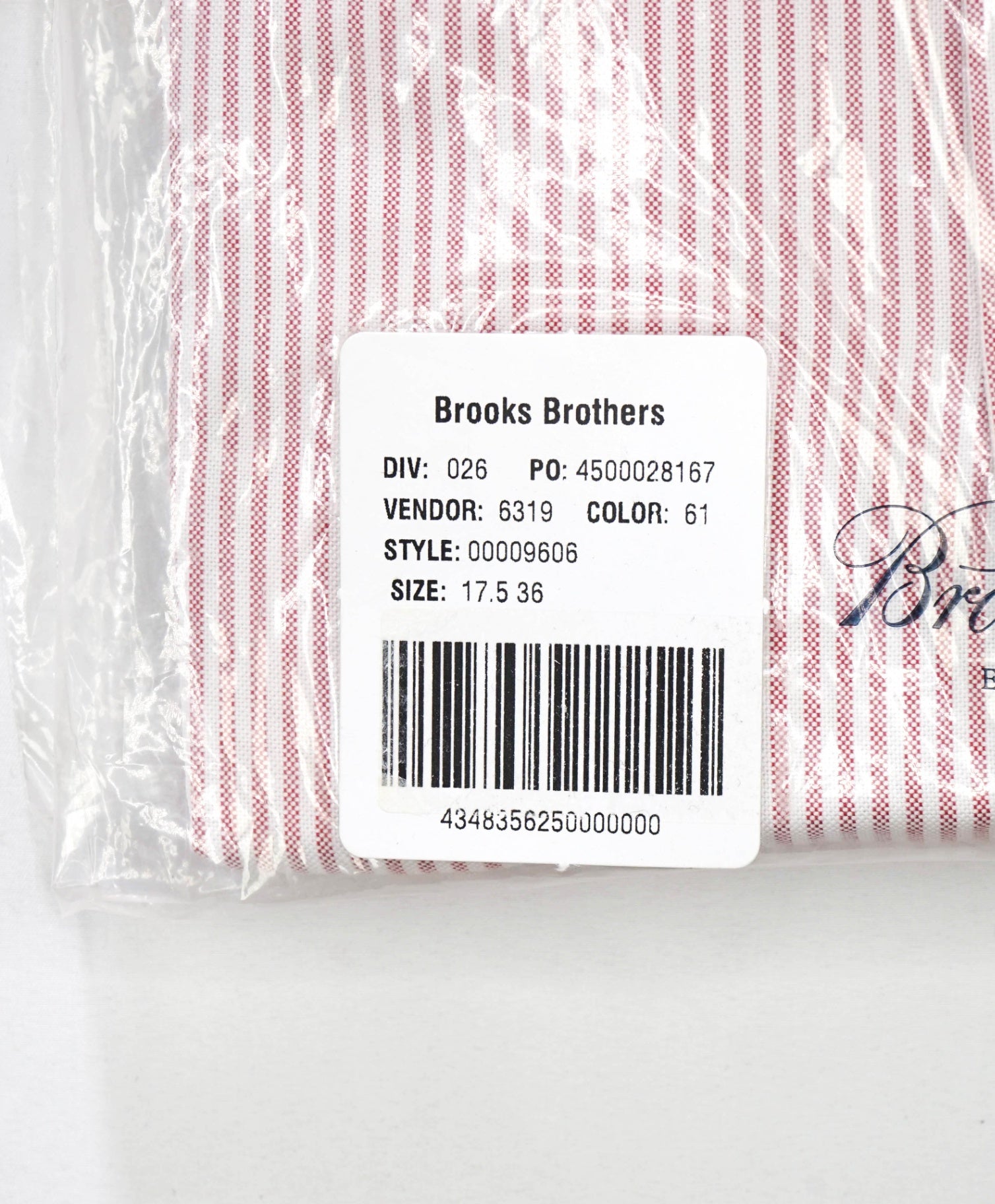 $198 BROOKS BROTHERS - Red Stripe MADE IN USA MAKERS AND MERCHANTS Shirt - 17.5 - 36