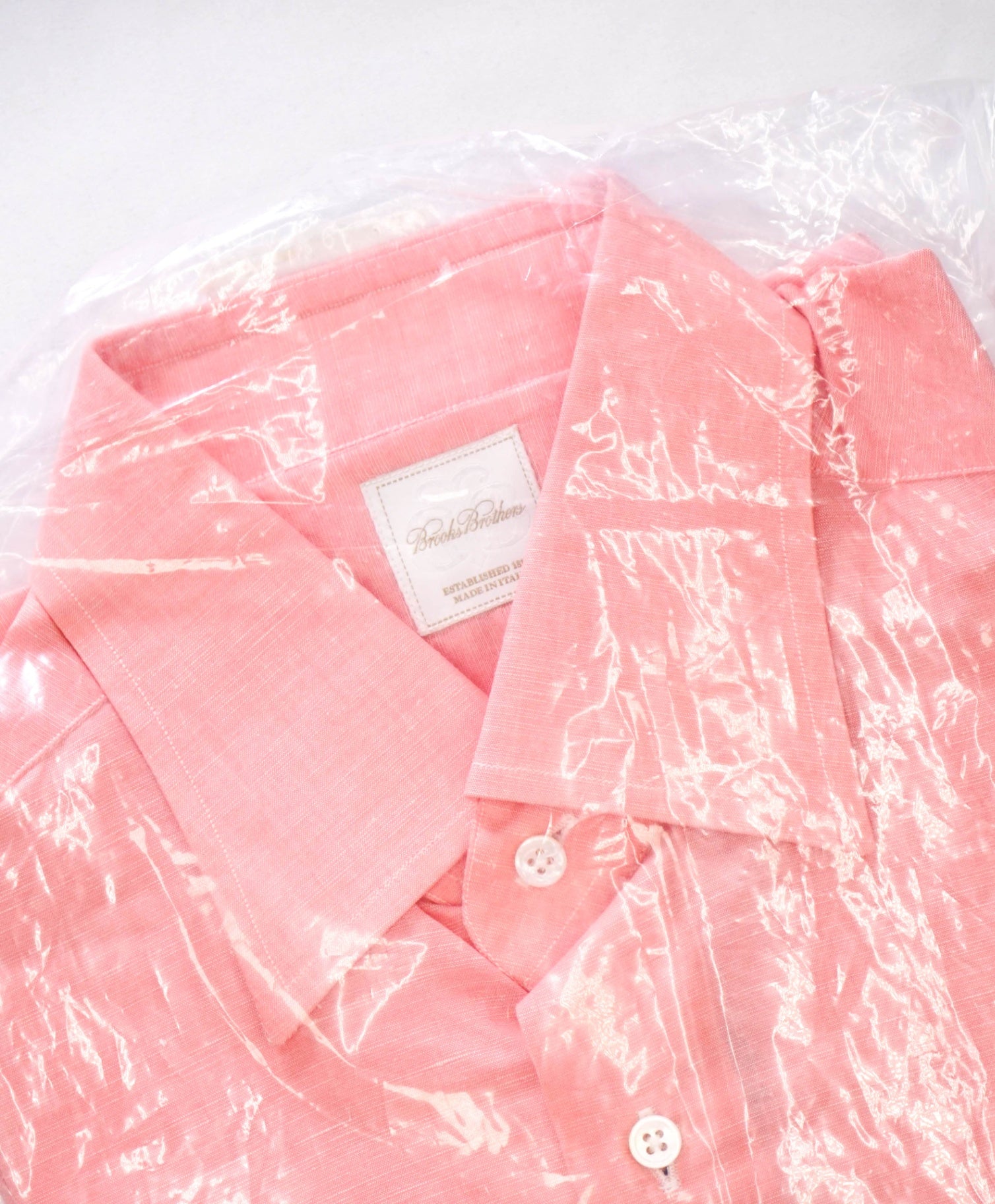 BROOKS BROTHERS - Pink MADE IN ITALY Shirt - 15.5 - 32/33