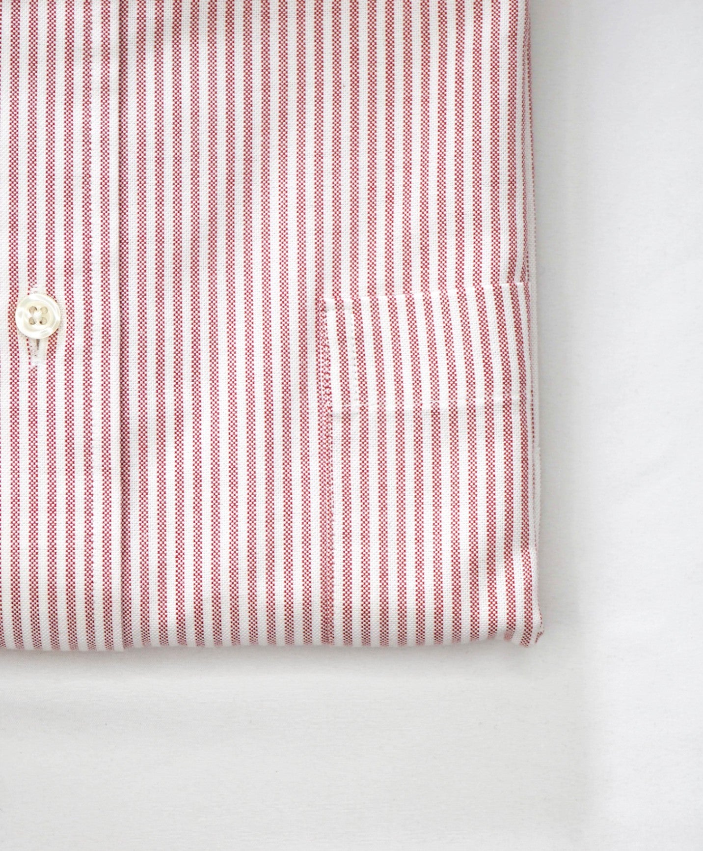 $198 BROOKS BROTHERS - Red Stripe MADE IN USA MAKERS AND MERCHANTS Shirt - 17 - 36