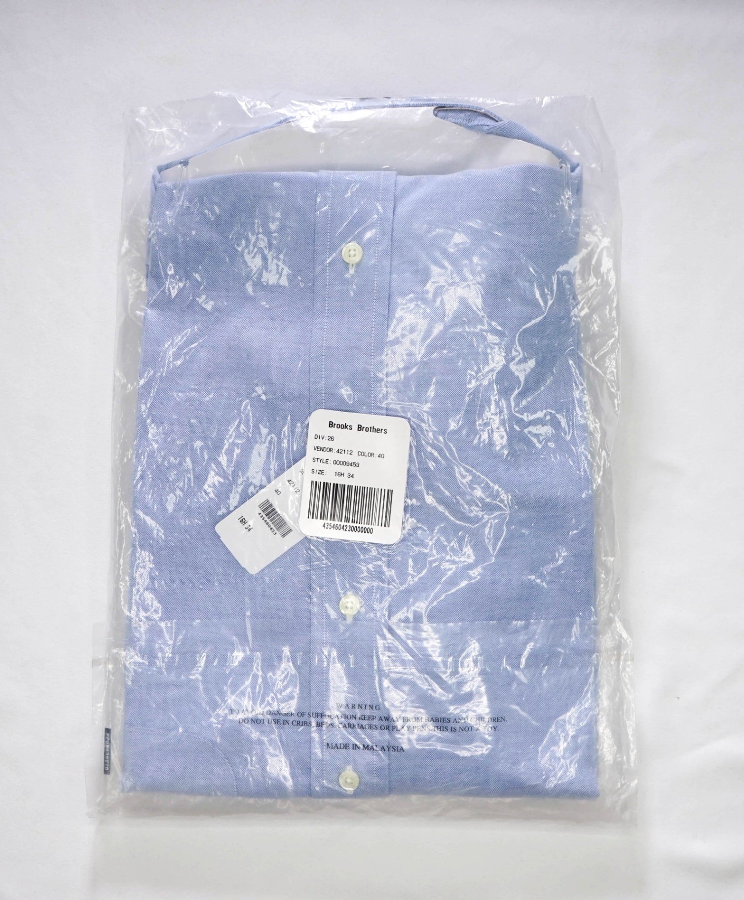 $128 BROOKS BROTHERS - Blue NON-IRON MADISON Shirt - 16.5 - 34