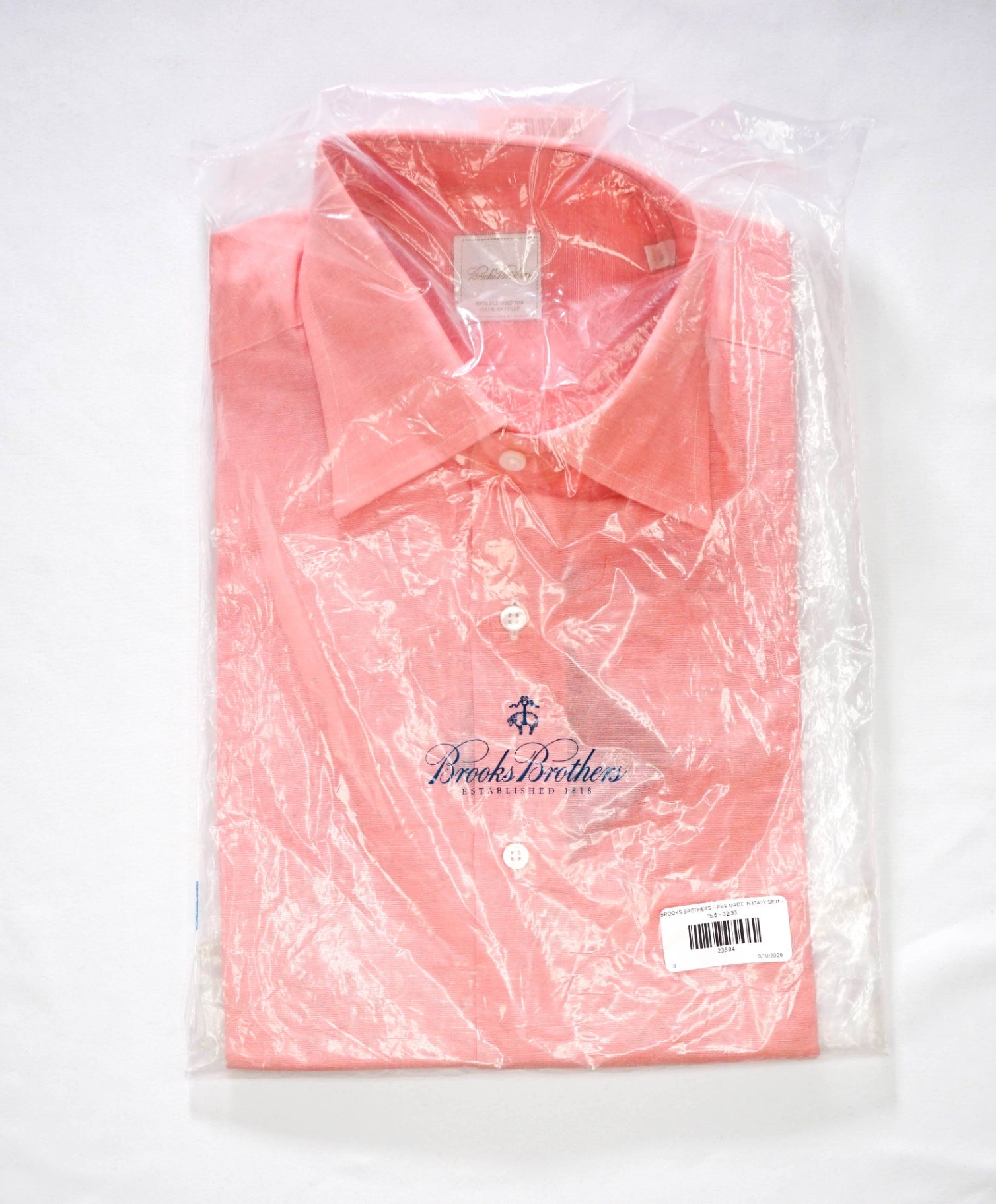 BROOKS BROTHERS - Pink MADE IN ITALY Shirt - 15.5 - 32/33
