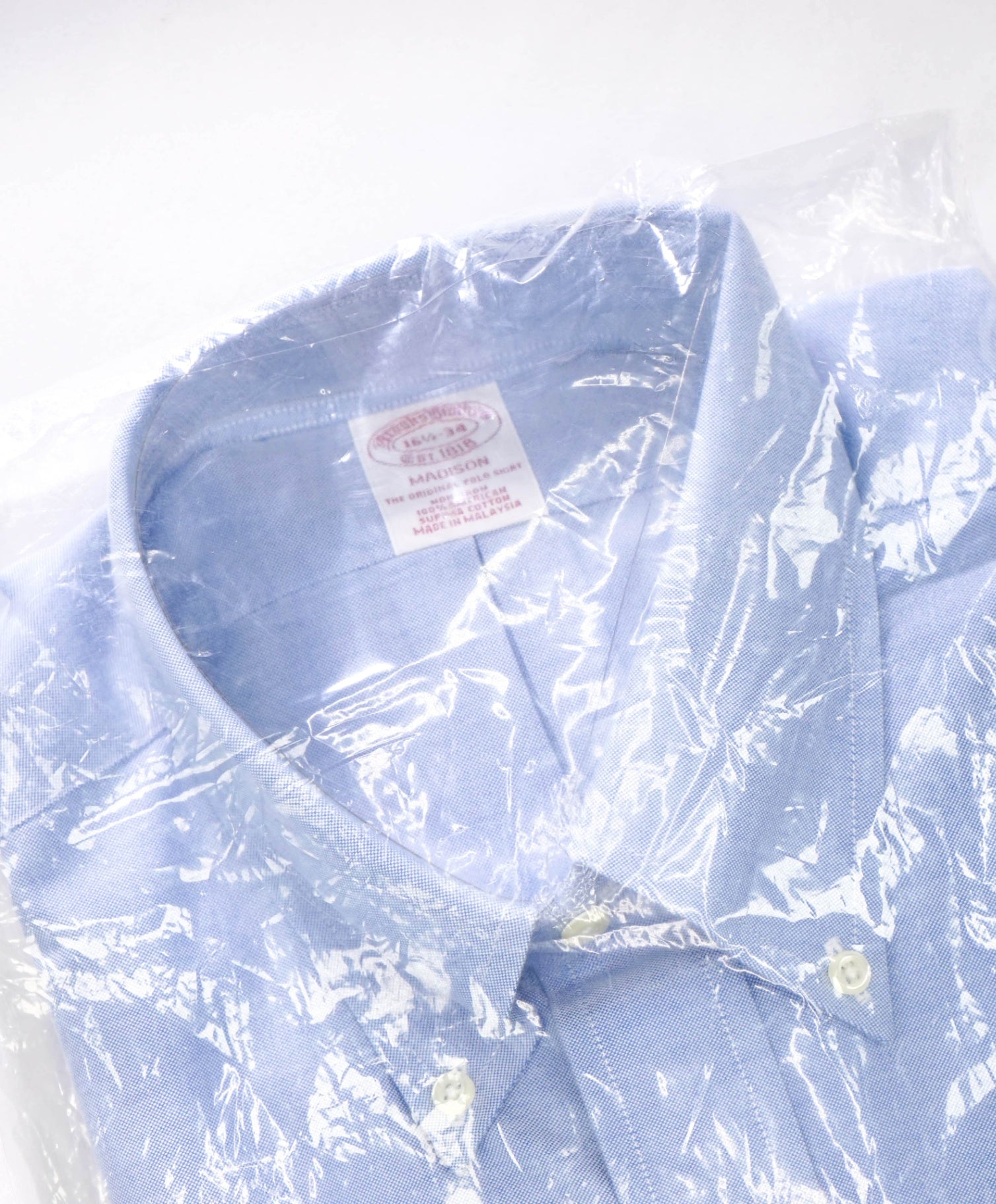 $128 BROOKS BROTHERS - Blue NON-IRON MADISON Shirt - 16.5 - 34