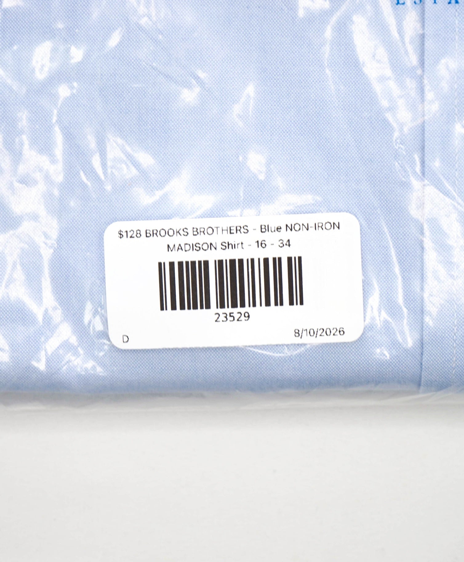 $128 BROOKS BROTHERS - Blue NON-IRON MADISON Shirt - 16 - 34