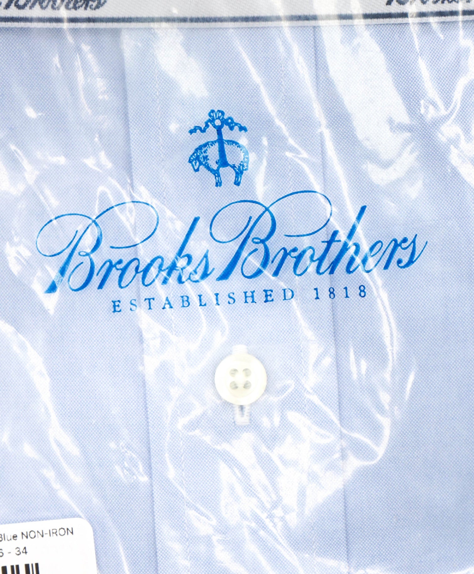 $128 BROOKS BROTHERS - Blue NON-IRON MADISON Shirt - 16 - 34