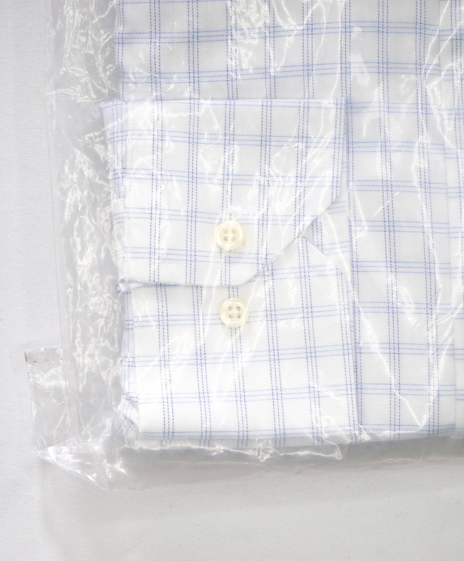 $128 BROOKS BROTHERS - White/Blue Check NON-IRON "346" SLIM FIT Shirt - 16.5 - 34/35