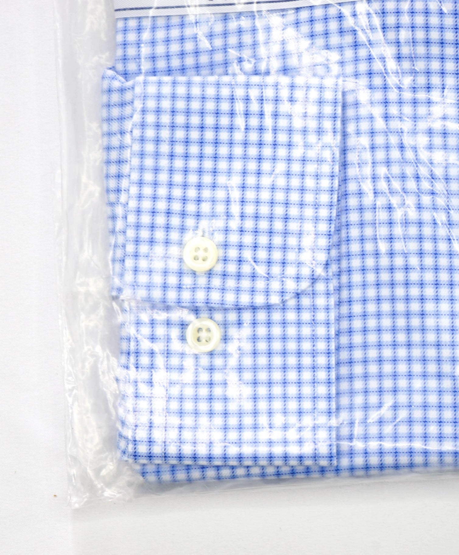 $128 BROOKS BROTHERS - Blue Micro Check NON-IRON "346" SLIM FIT Shirt - 15.5 - 32/33