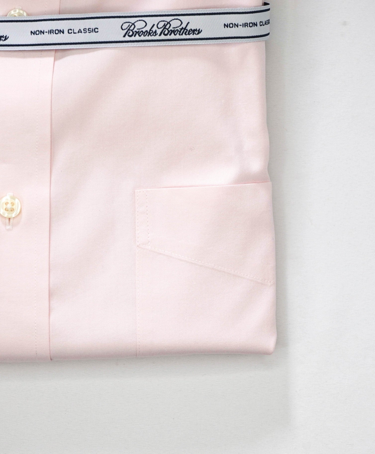 $128 BROOKS BROTHERS - Solid Pink NON-IRON CLASSIC Shirt - 15 - 32