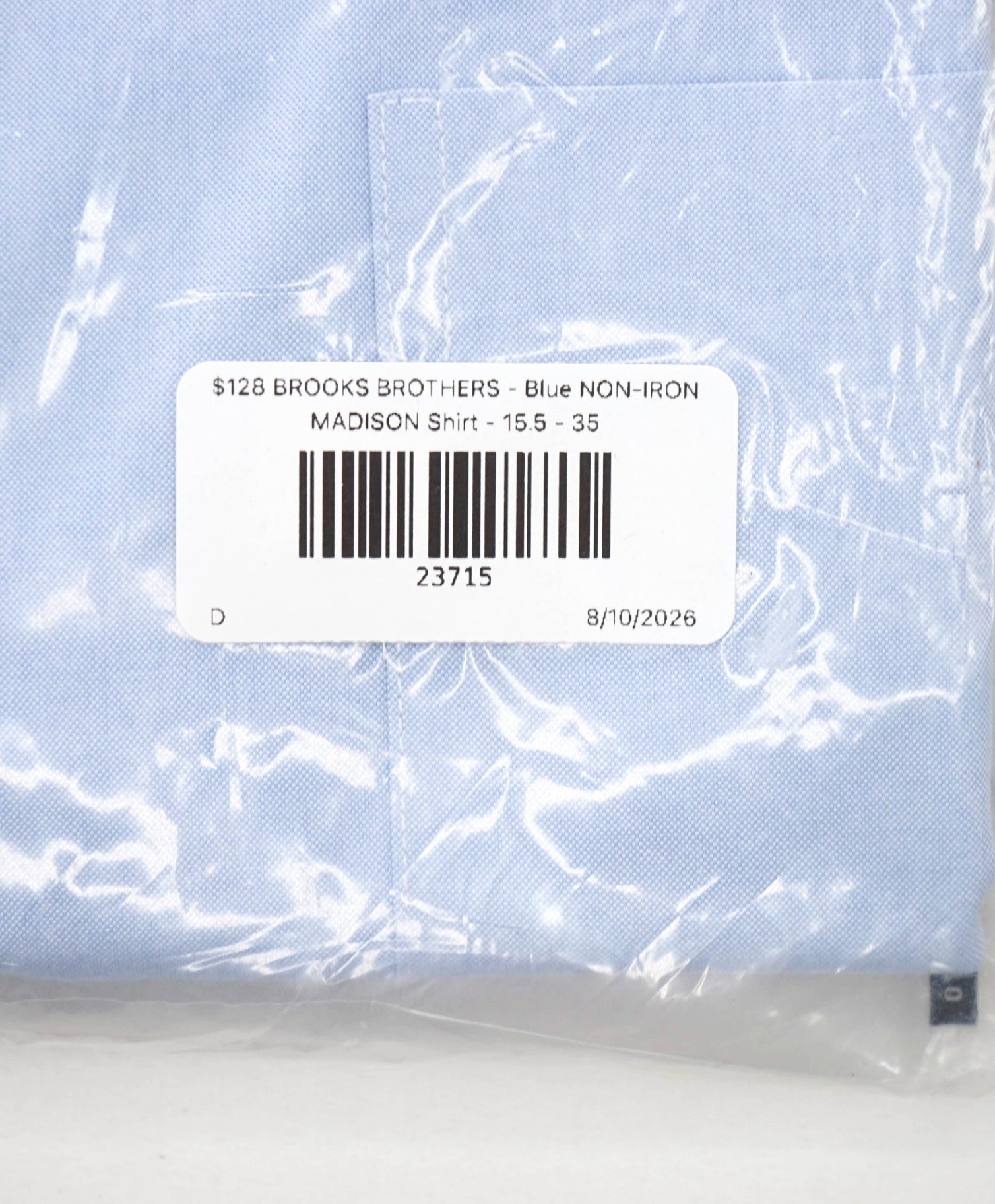 $128 BROOKS BROTHERS - Blue NON-IRON MADISON Shirt - 15.5 - 35