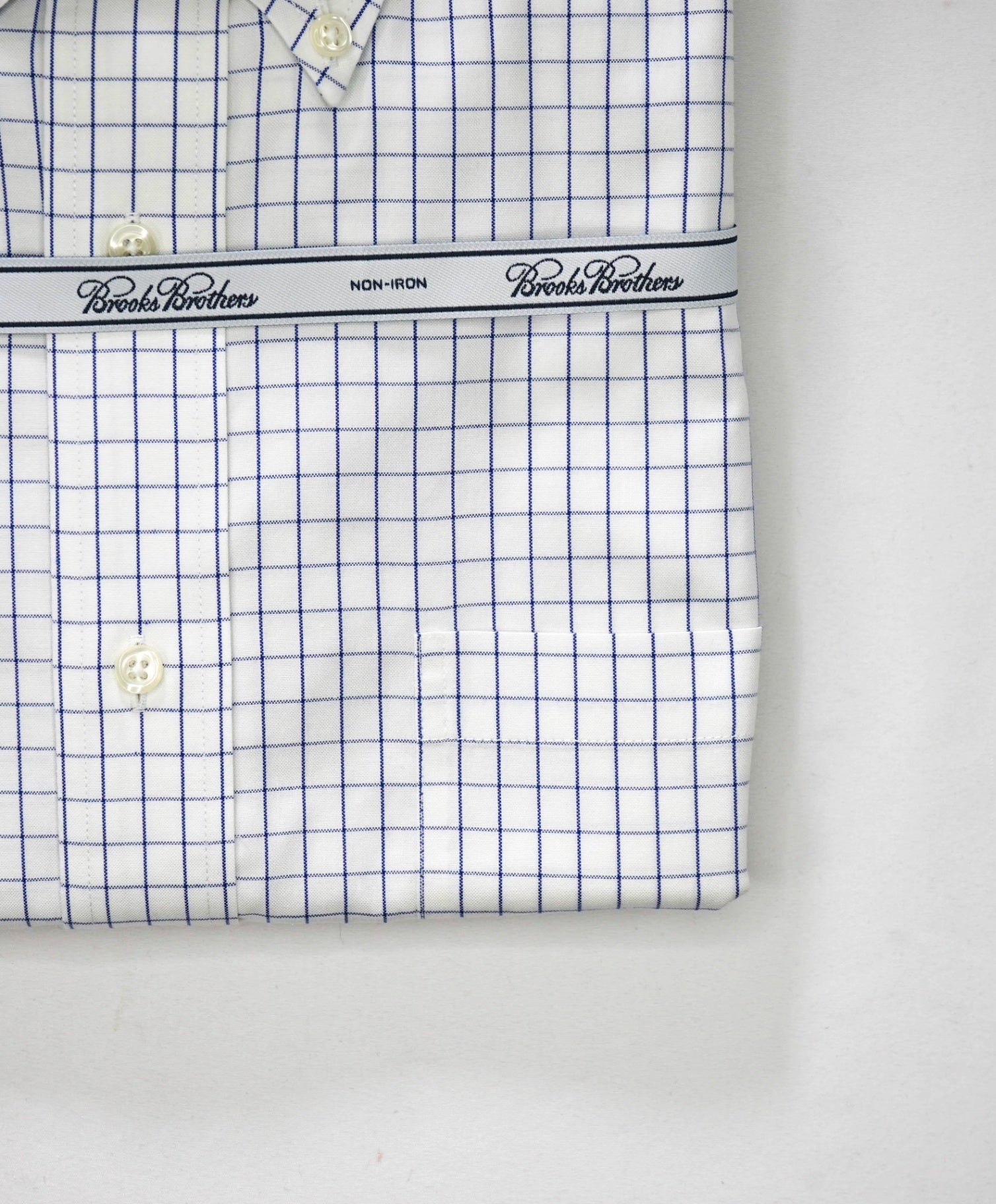 $128 BROOKS BROTHERS - Blue Check NON-IRON MADISON Shirt - 17 - 34