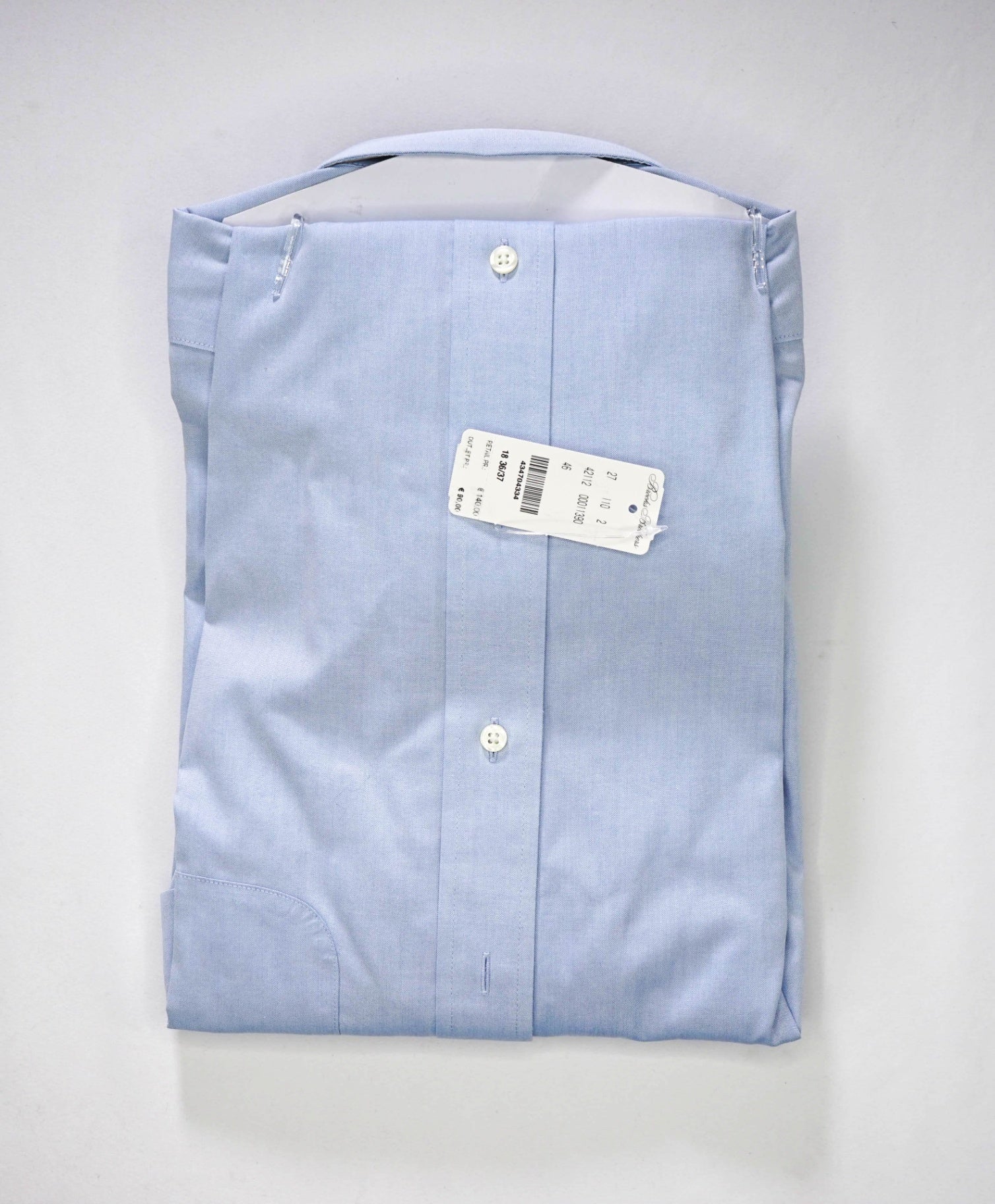 $128 BROOKS BROTHERS - Blue NON-IRON MADISON Shirt - 18 - 36/37