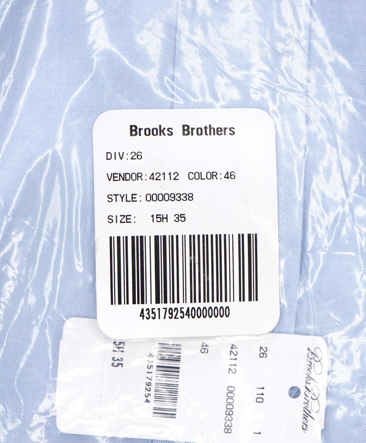 $128 BROOKS BROTHERS - Blue NON-IRON MADISON Shirt - 15.5 - 35