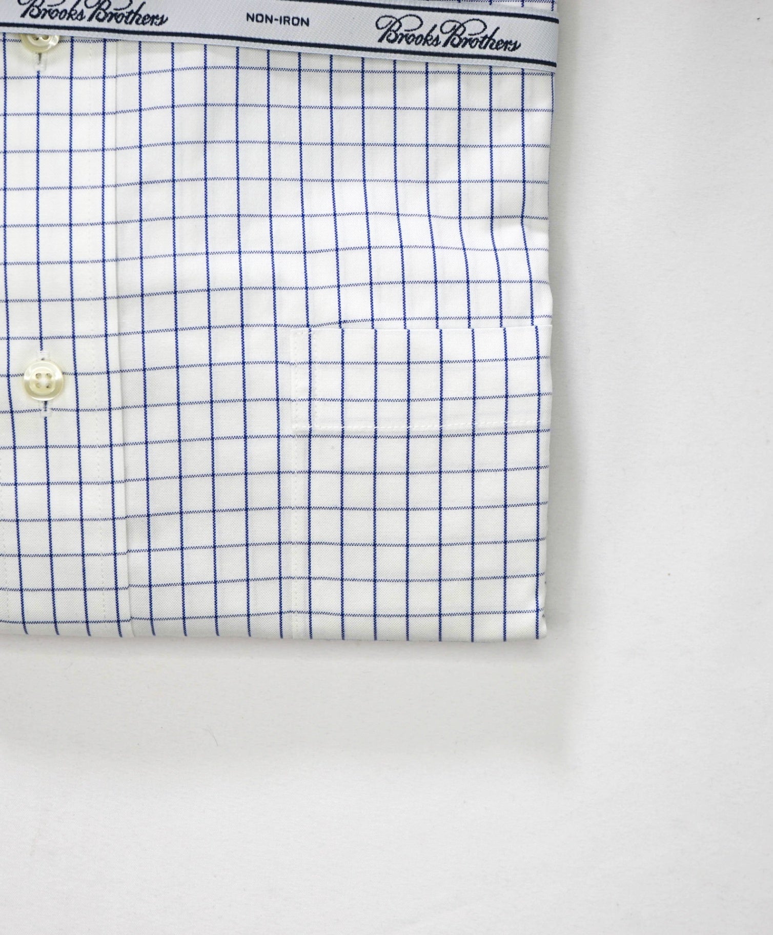 $128 BROOKS BROTHERS - Blue Check NON-IRON MADISON Shirt - 16.5 - 34