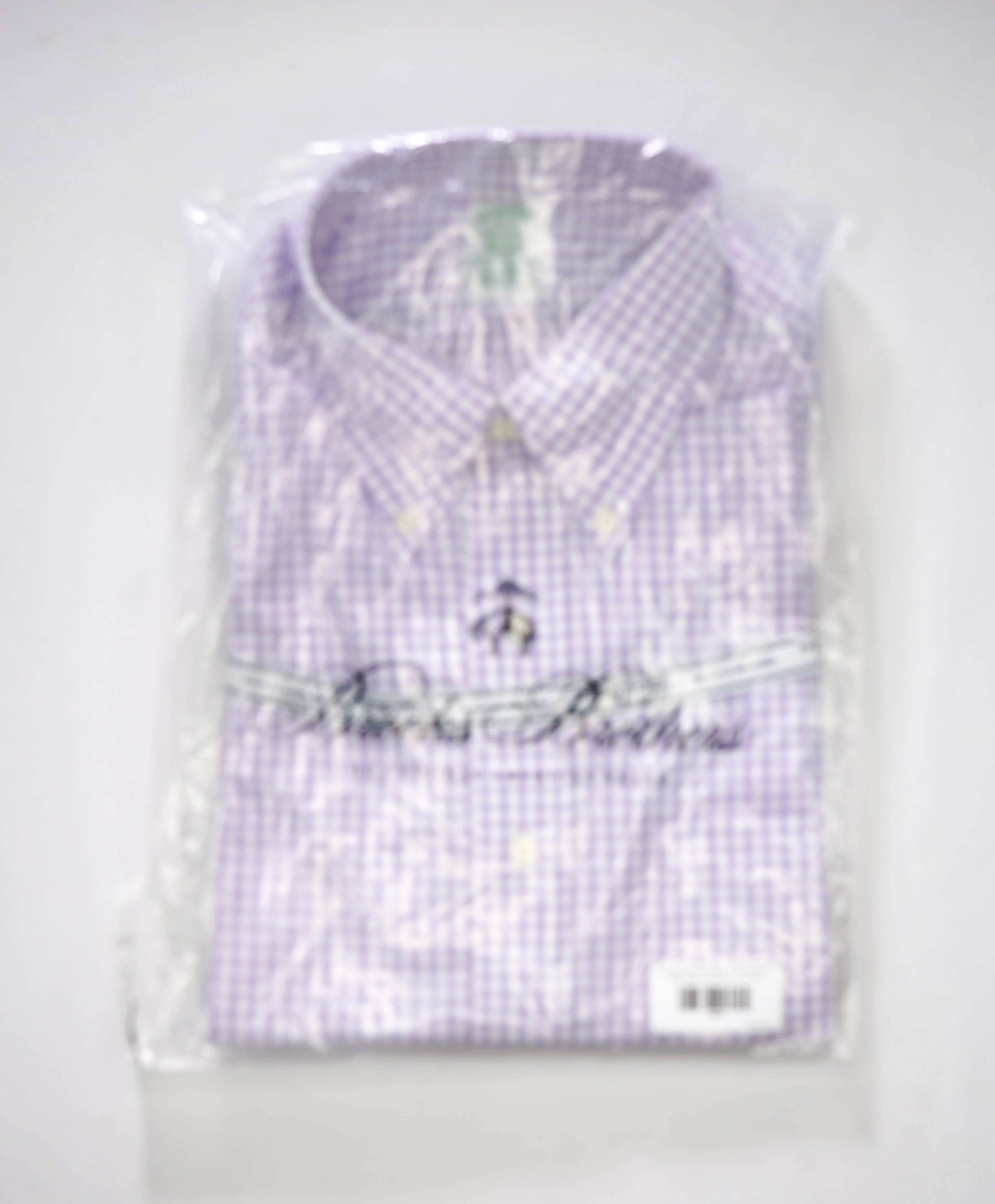 $128 BROOKS BROTHERS - Purple Gingham NON-IRON CLASSIC Shirt - 16 - 33
