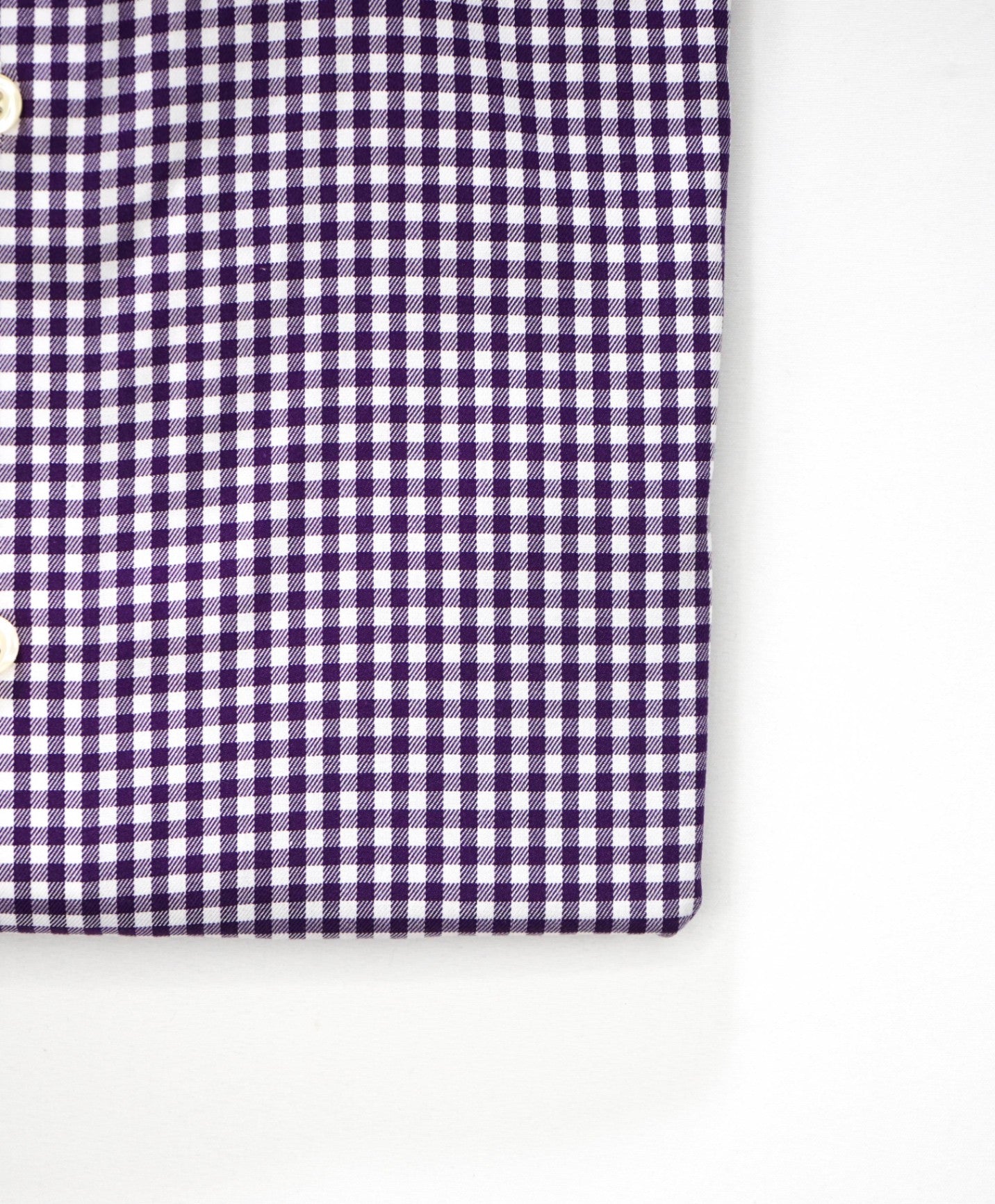 $128 BROOKS BROTHERS - Purple Gingham NON-IRON Shirt - 17 - 35