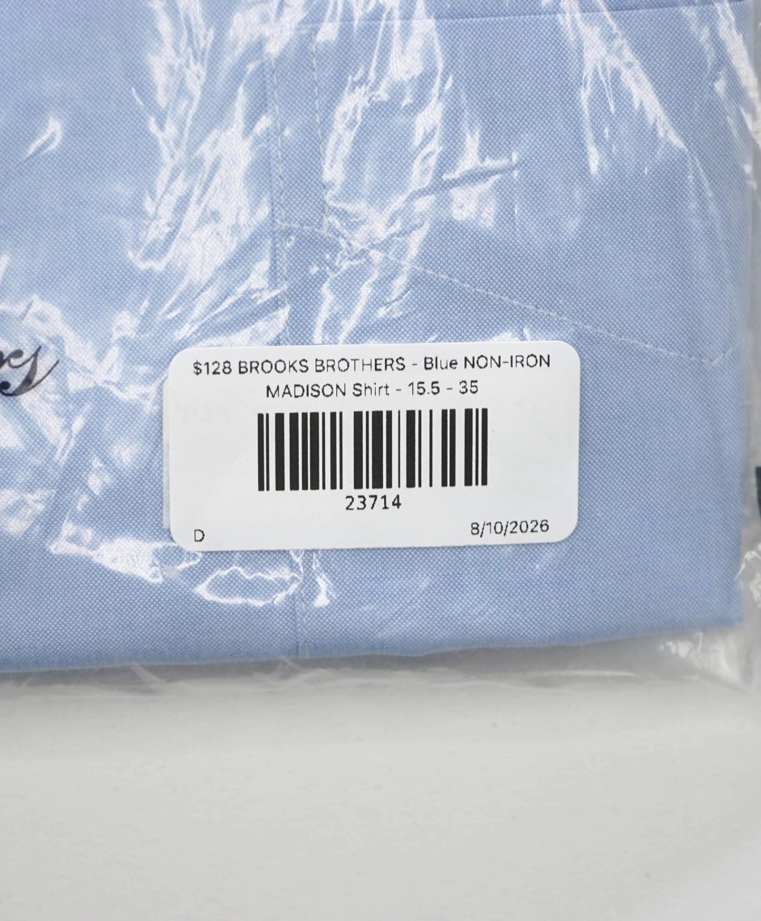 $128 BROOKS BROTHERS - Blue NON-IRON MADISON Shirt - 15.5 - 35