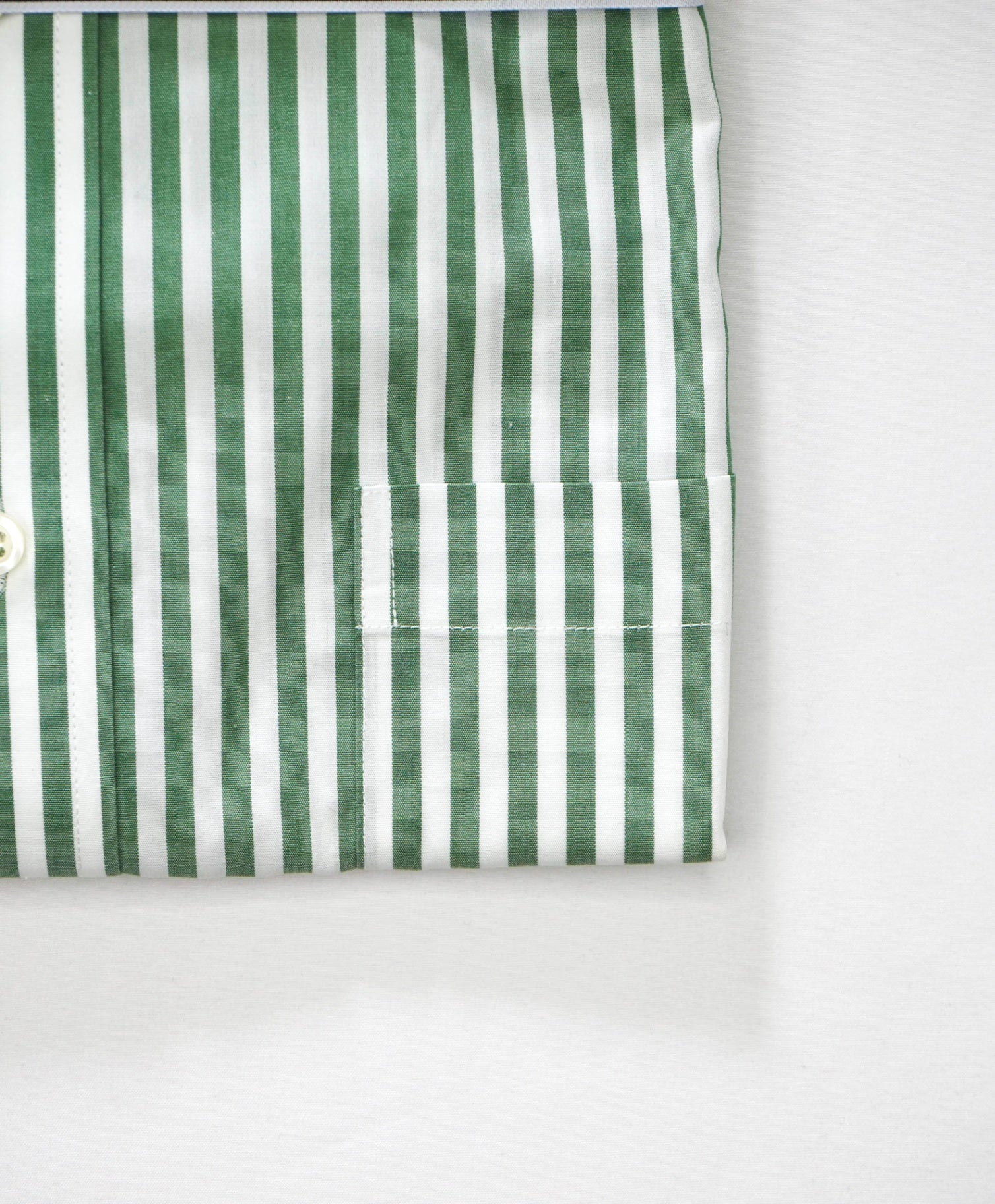 $128 BROOKS BROTHERS - Green Stripe NON-IRON CLASSIC Shirt - 17 - 35