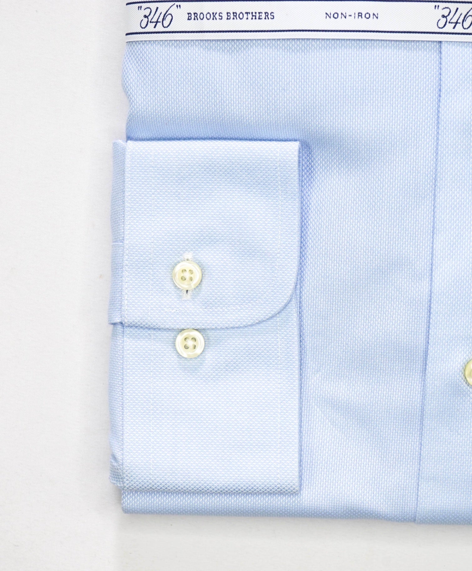 $128 BROOKS BROTHERS - Blue NON-IRON SLIM FIT "346" Shirt - 17 - 32/33