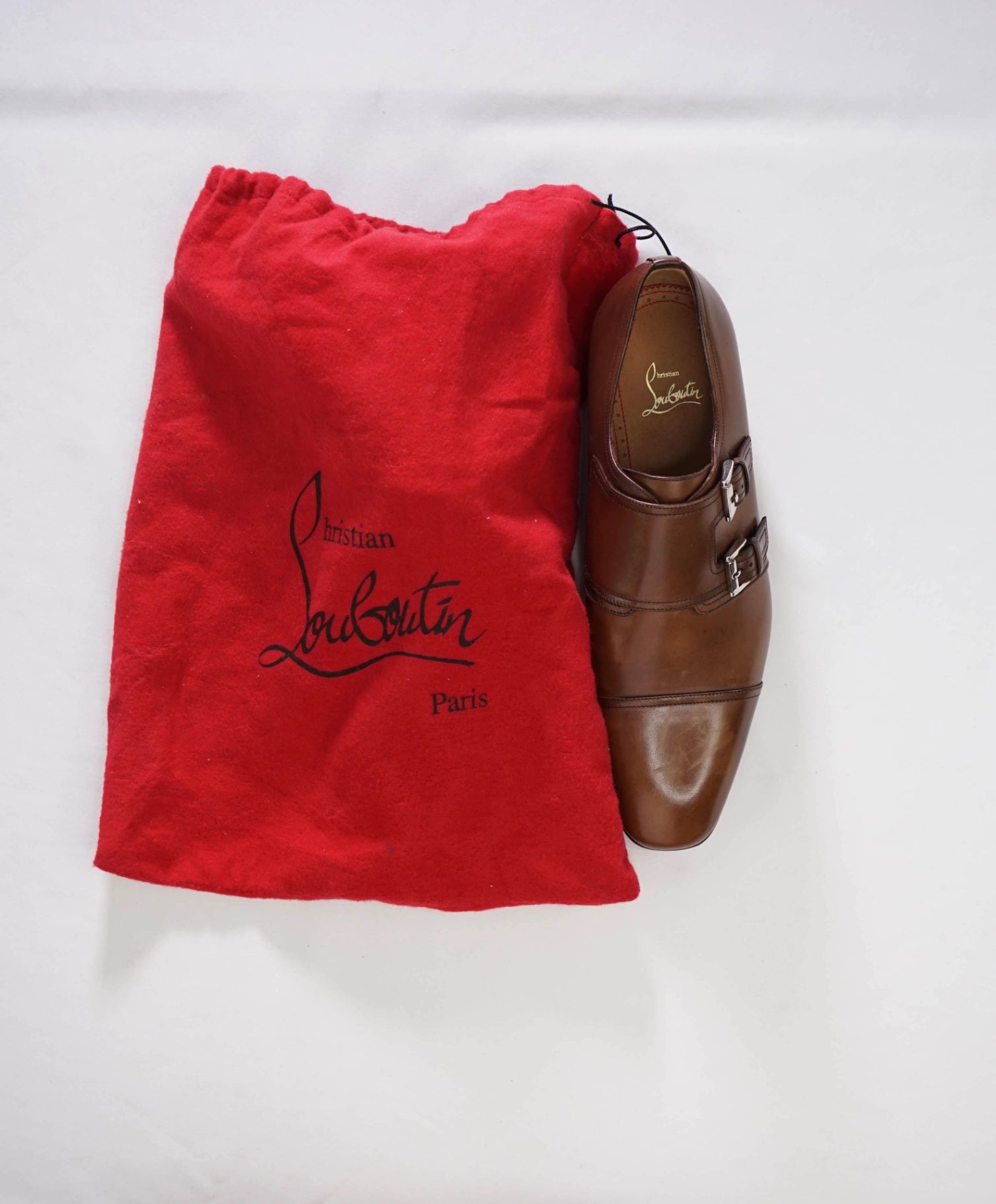$1,250 LOUBOUTIN - *MORTIMER* Brown Monk Loafers - US 7.5 (40.5EU)
