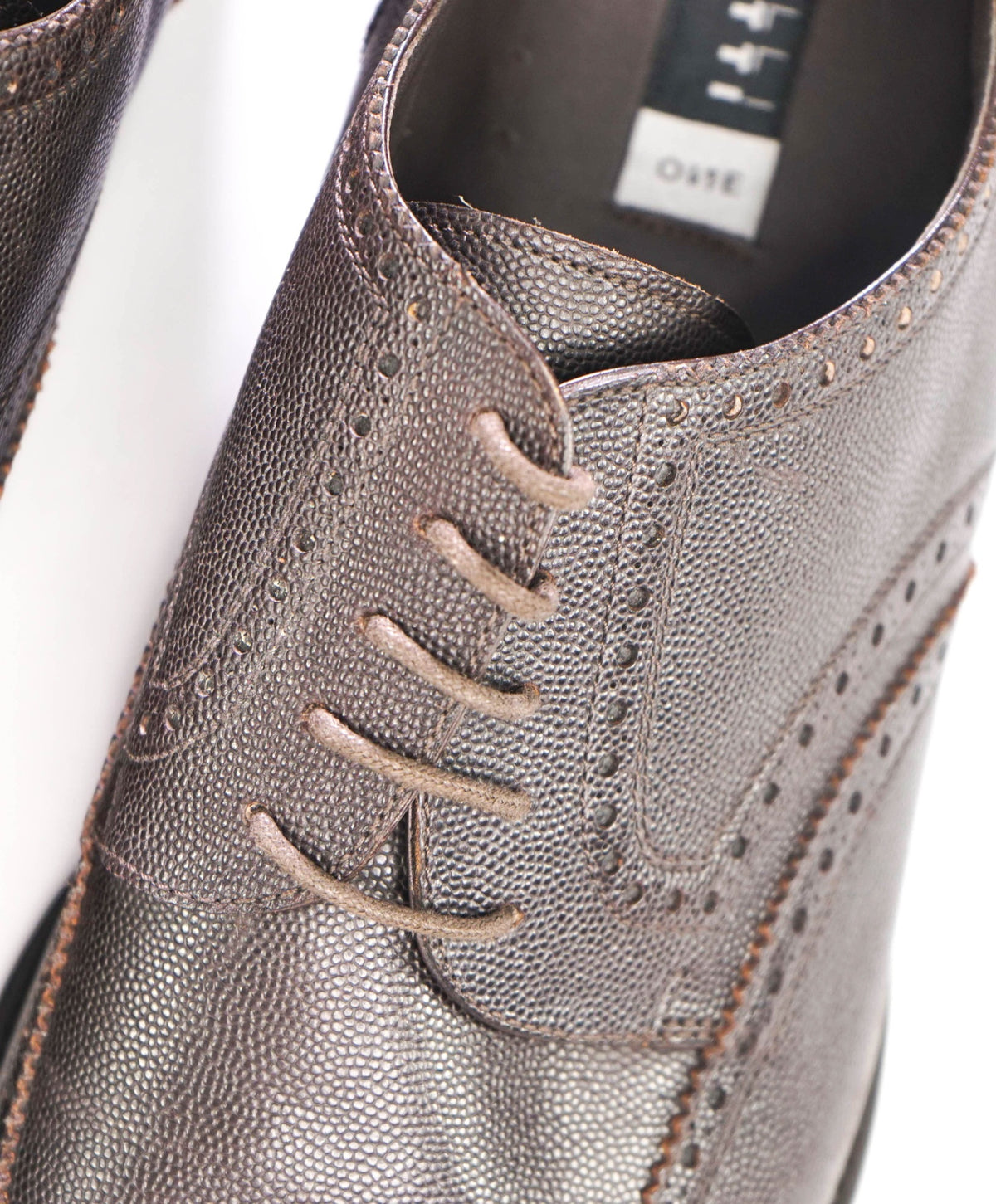 $700 FRATELLI ROSSETTI - Brown Pebble Leather Derby - US 11 (UK10)