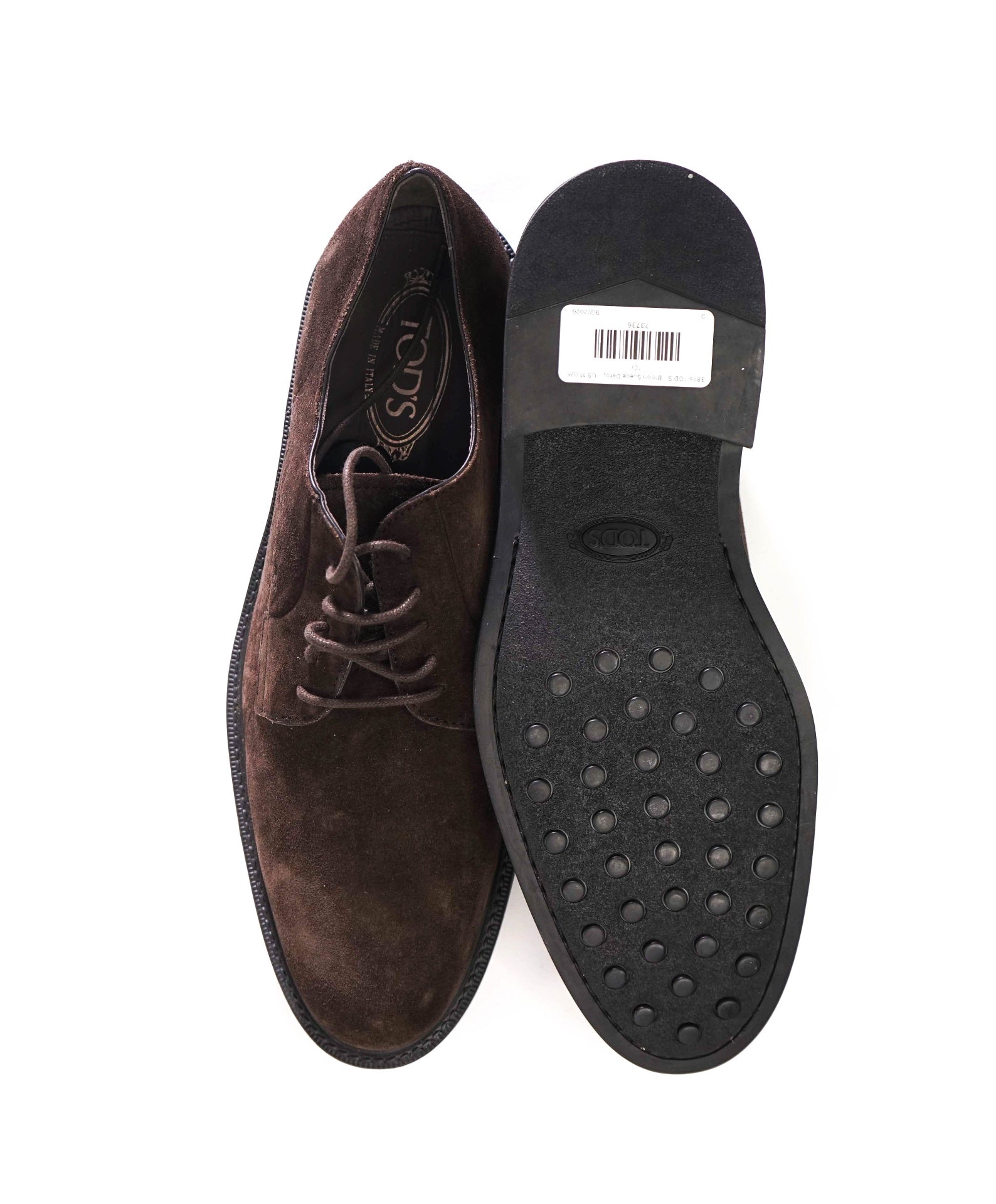 $875 TOD'S - Brown Suede Derby - US 11 (UK 10)