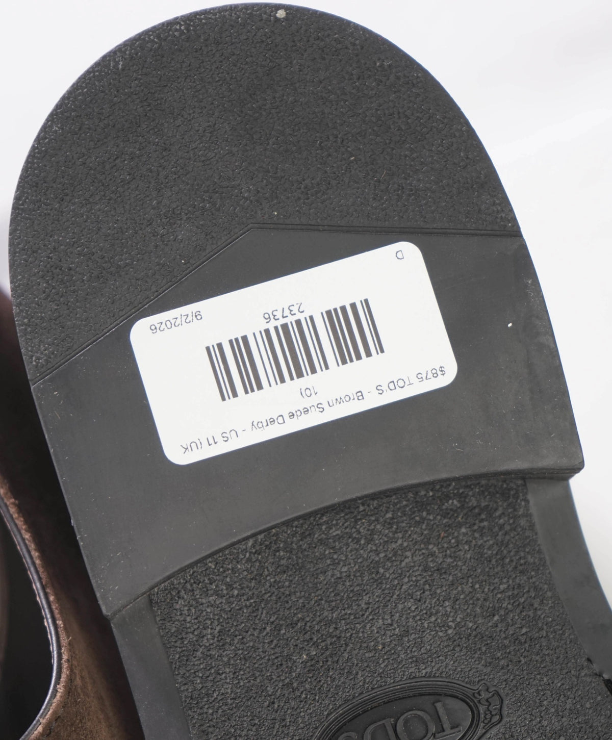 $875 TOD'S - Brown Suede Derby - US 11 (UK 10)