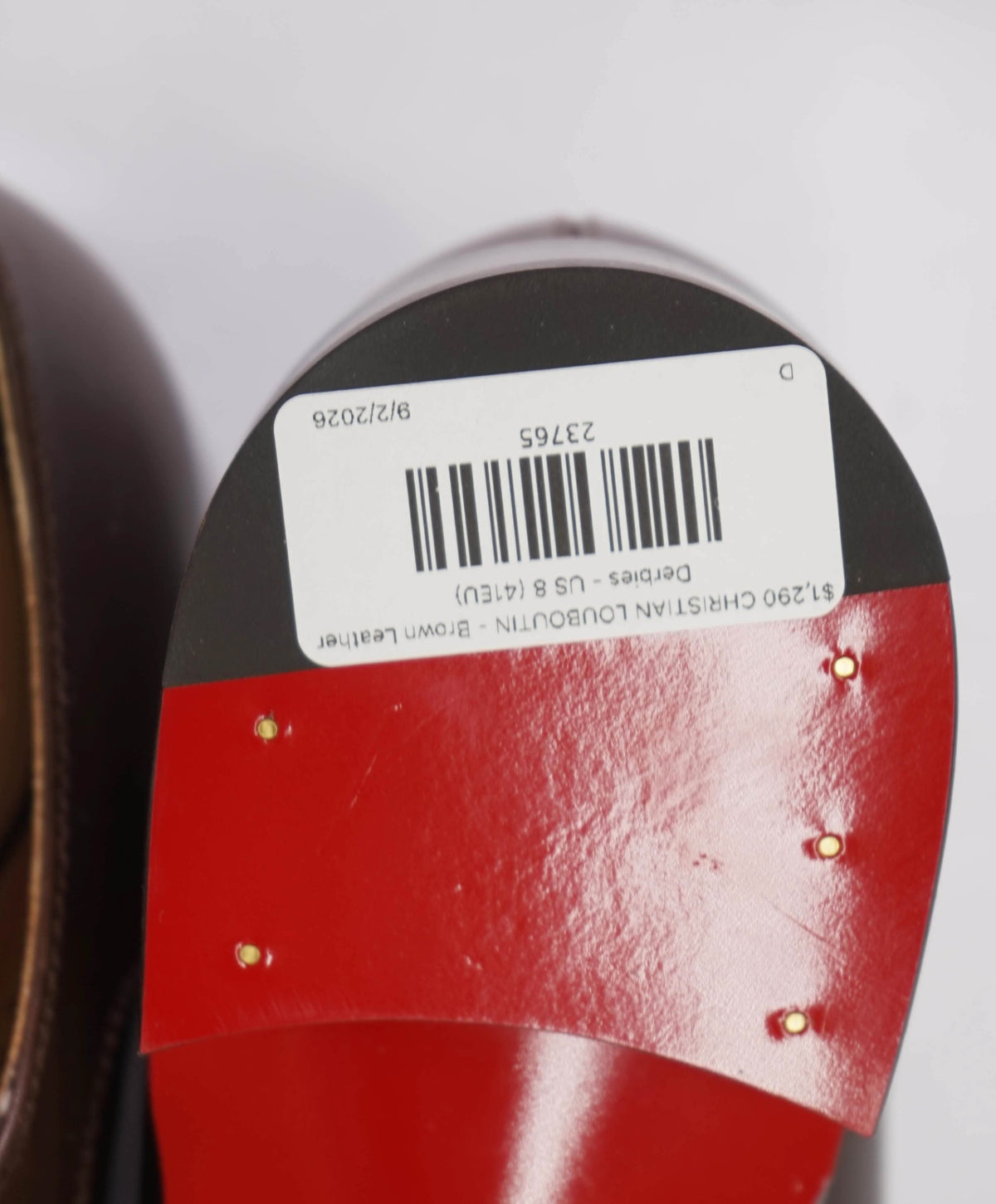 $1,290 LOUBOUTIN - Brown Leather Derbies - US 8 (41EU)