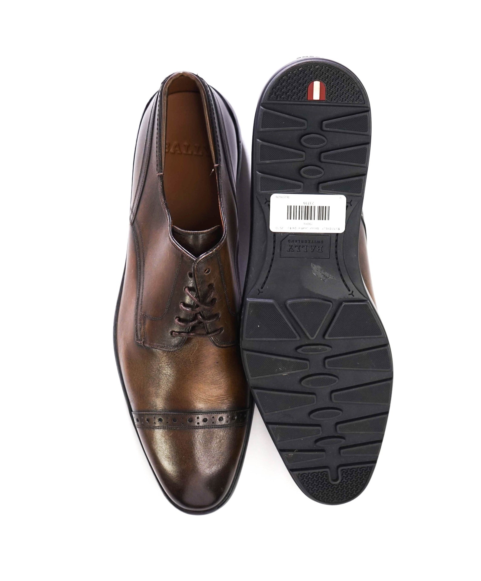 $590 BALLY - Brown Leather Derby - US 10 (9UK)