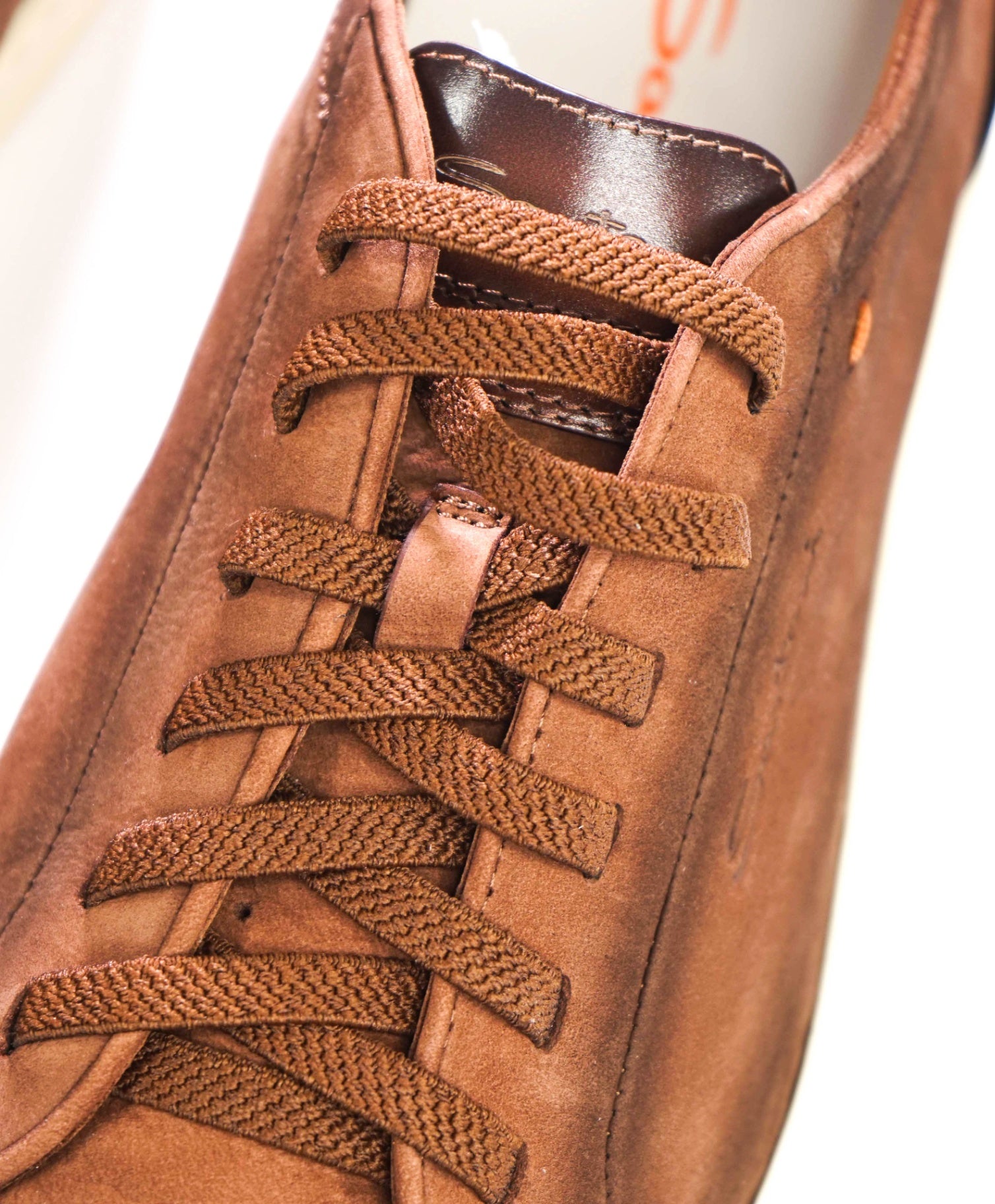 $890 SANTONI - Brown Suede MONTECARLO Sneakers - US 10 (9UK)