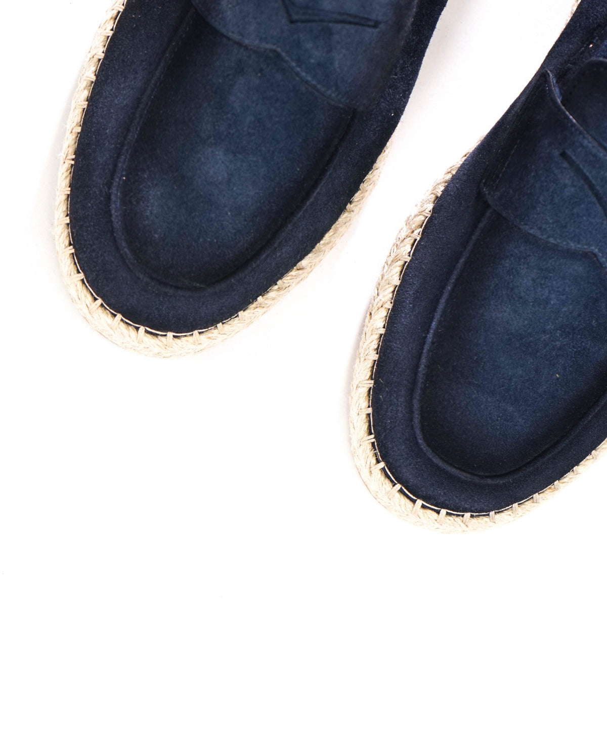 $890 SANTONI - Blue Suede CARLO Loafers - US 8.5 (7.5UK)