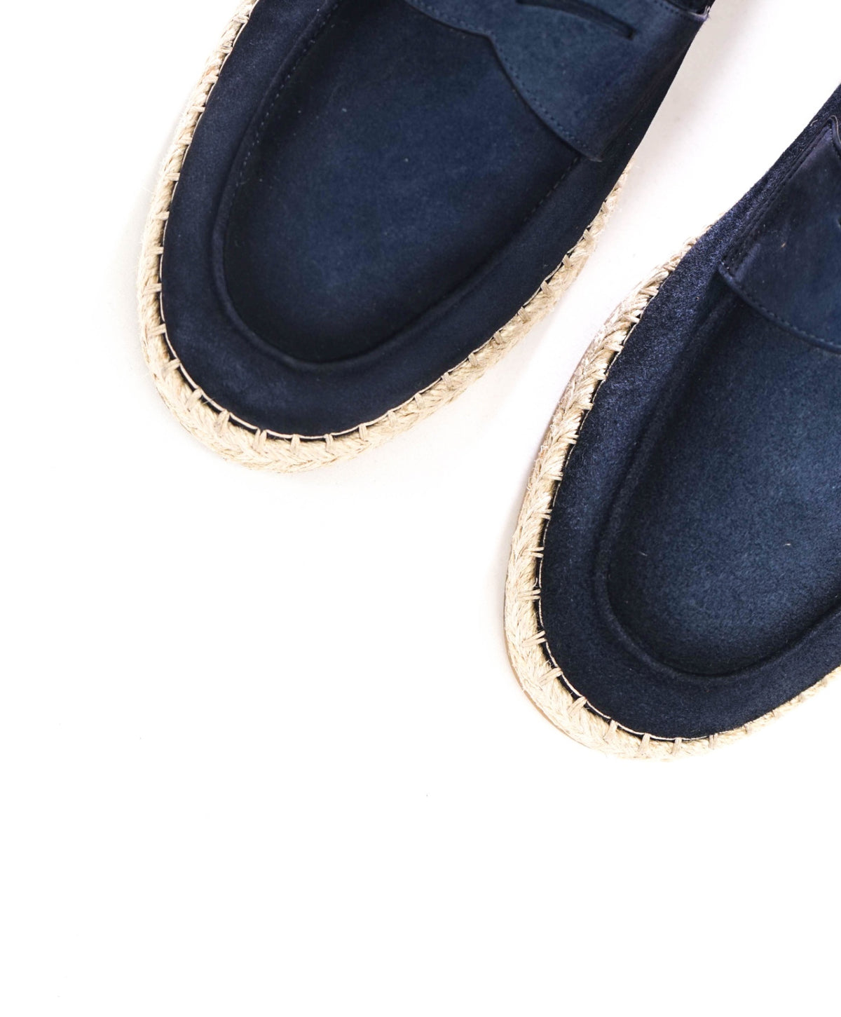 $890 SANTONI - Blue Suede CARLO Loafers - US 9 (8UK)