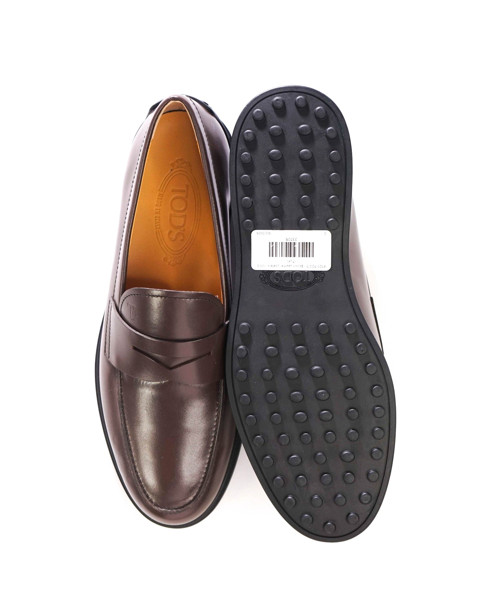 $925 TOD'S - Brown Leather Penny Loafers - US 8 (7UK)
