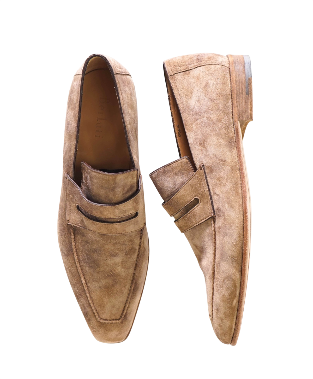 $1,700 BERLUTI - Lorenzo Museum Suede KANGAROO Loafers - 10