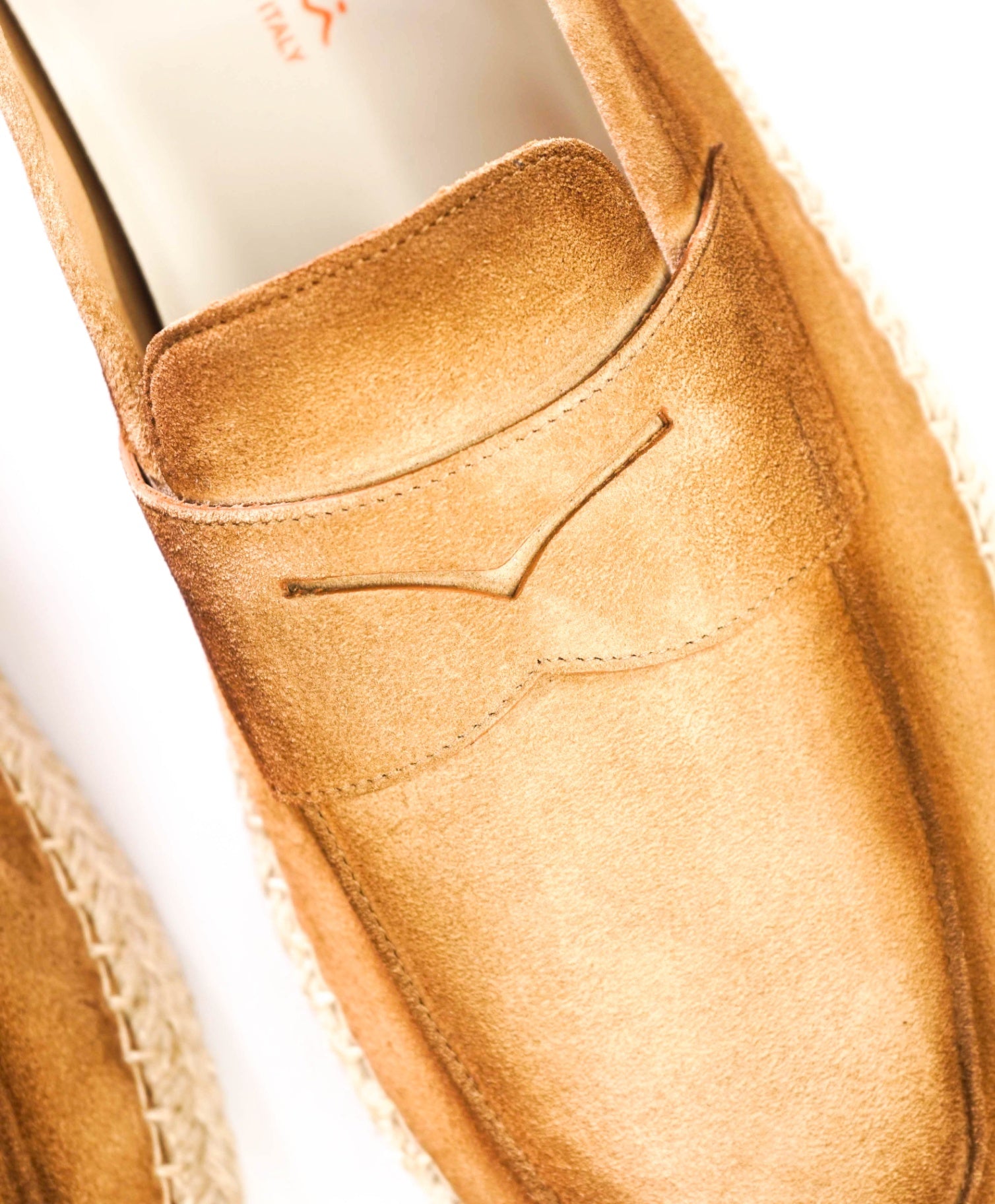 $890 SANTONI - Light Brown Suede CARLO Loafers - US 11.5 (10.5UK)